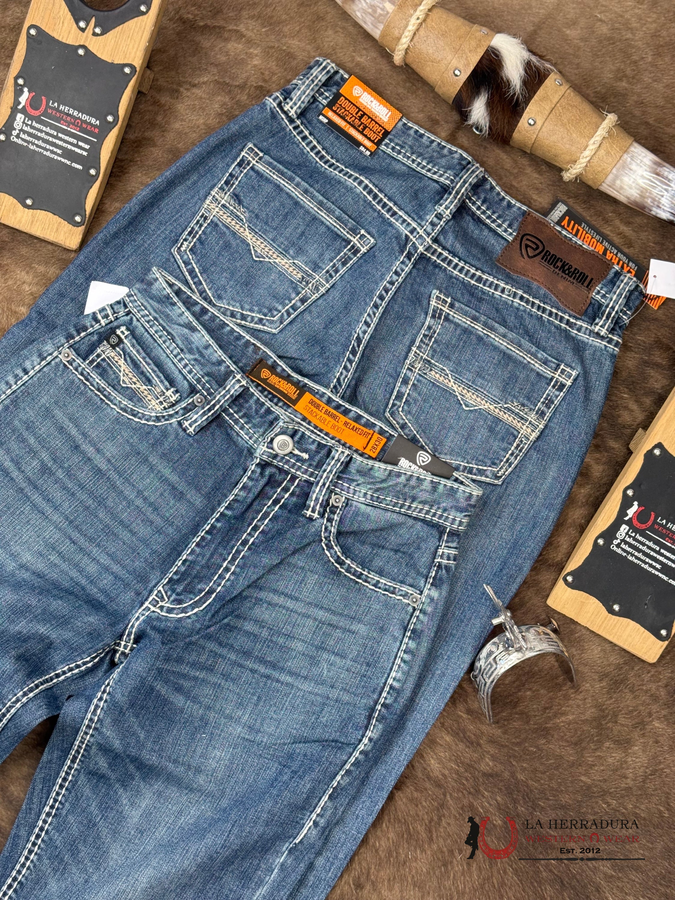 ROCK AND ROLL Double Barrel Bootcut Medium Vintage Seam - 6121 ROPA HOMBRES