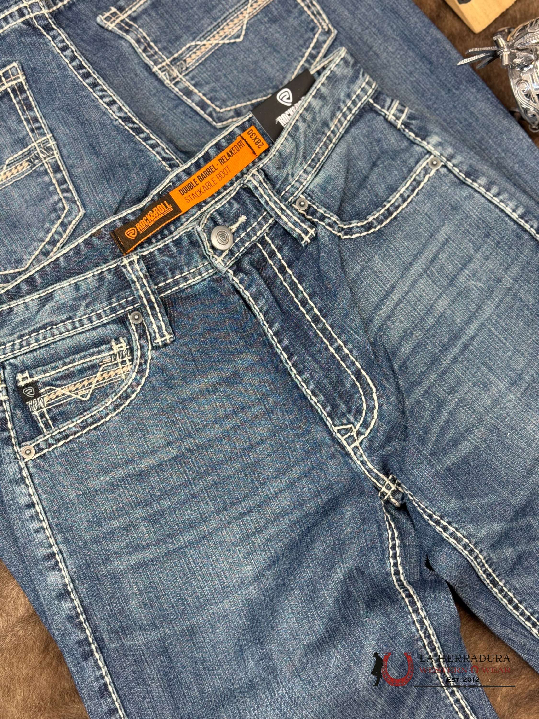ROCK AND ROLL Double Barrel Bootcut Medium Vintage Seam - 6121 ROPA HOMBRES