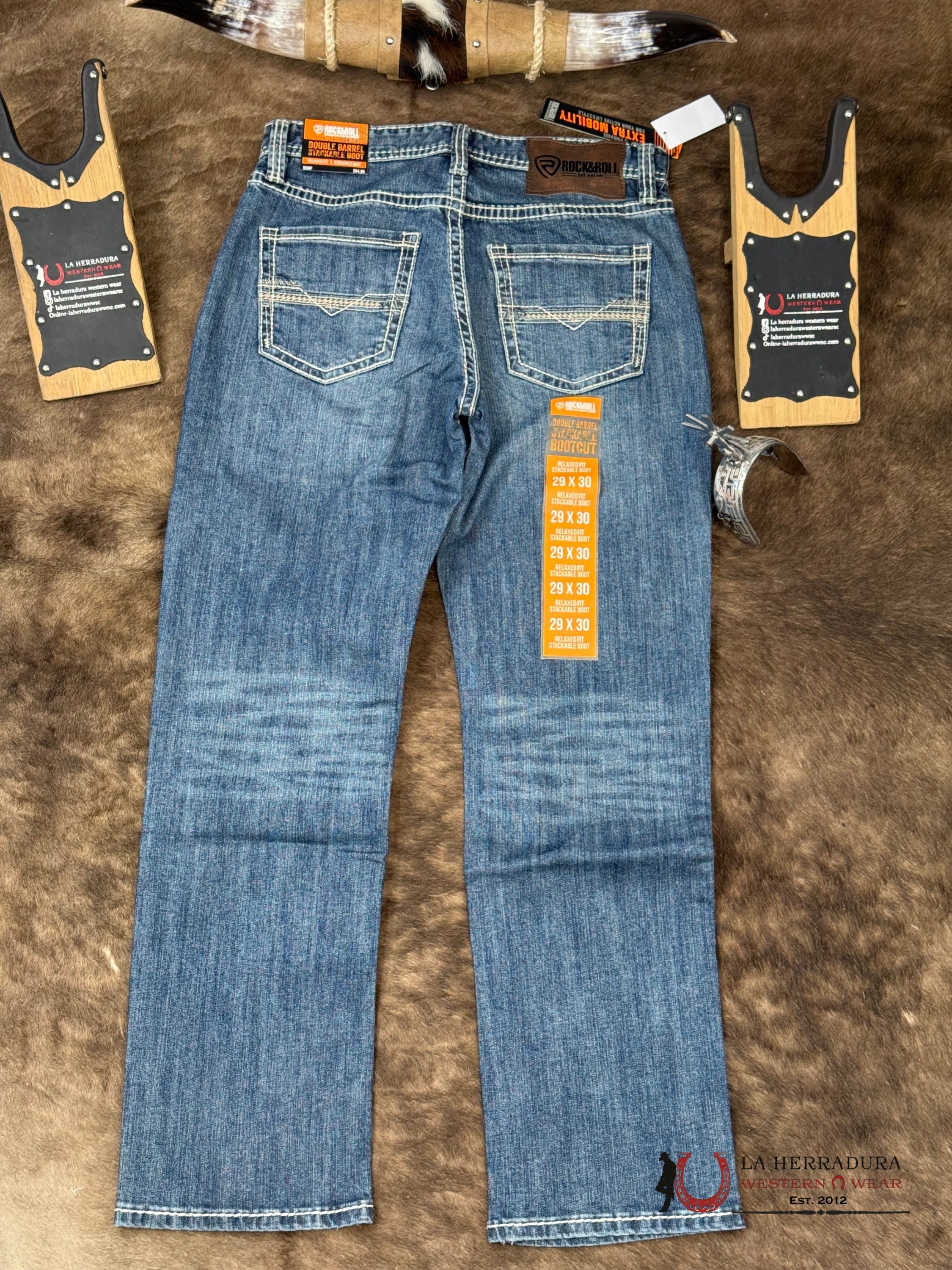 ROCK AND ROLL Double Barrel Bootcut Medium Vintage Seam - 6121 ROPA HOMBRES