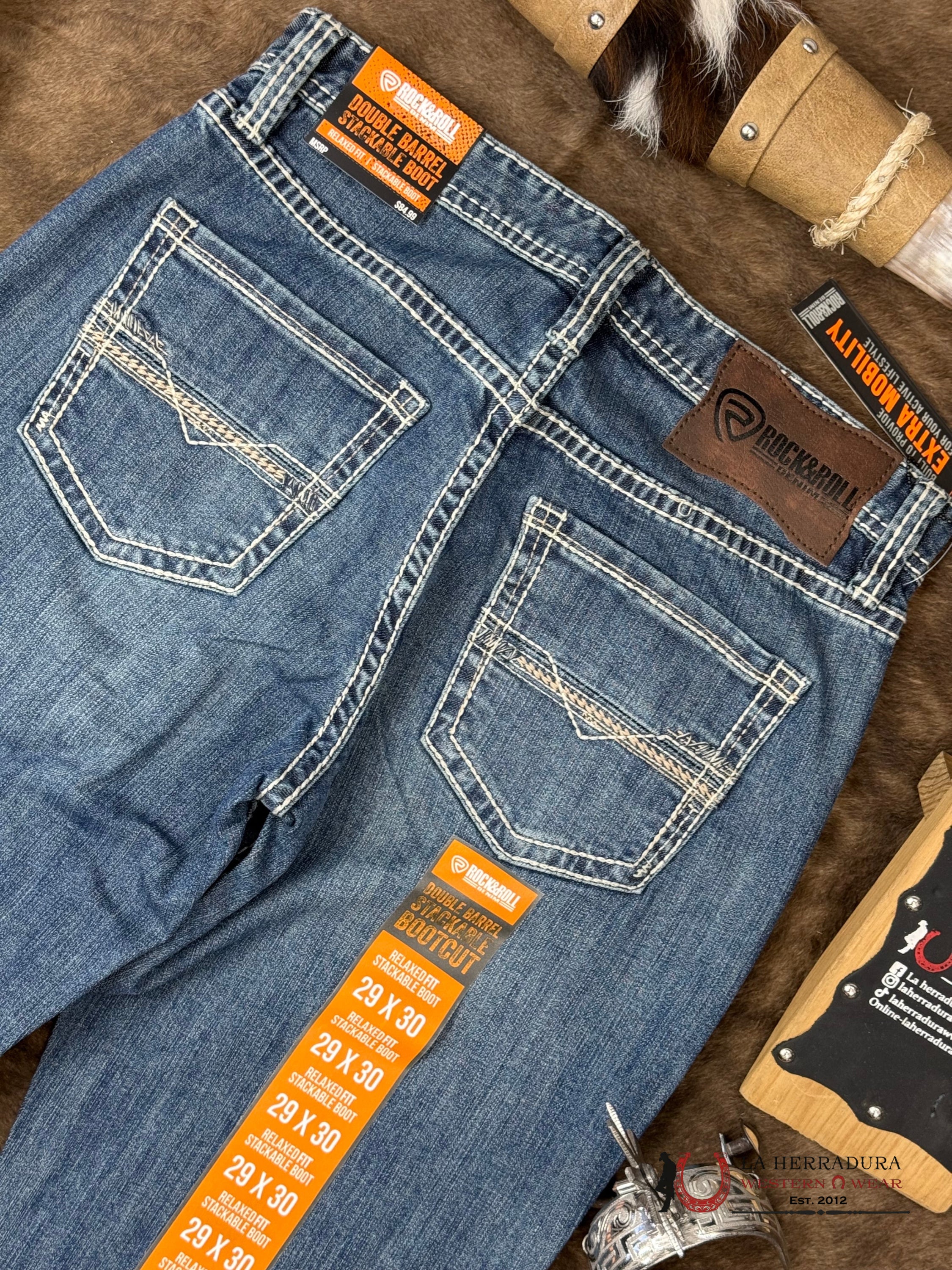 ROCK AND ROLL Double Barrel Bootcut Medium Vintage Seam - 6121 ROPA HOMBRES