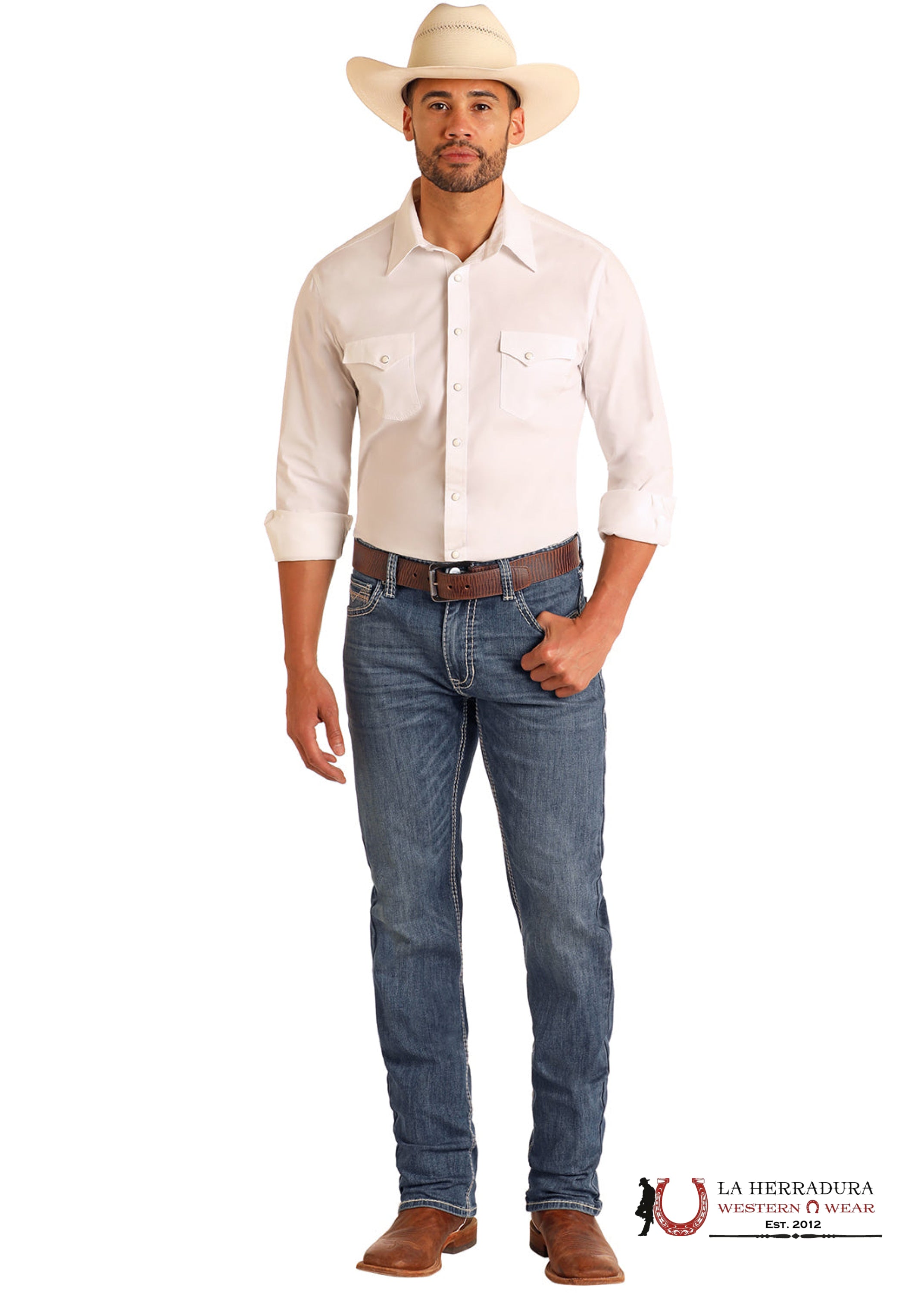 ROCK AND ROLL Double Barrel Bootcut Medium Vintage Seam - BMTBD06121 ROPA HOMBRES