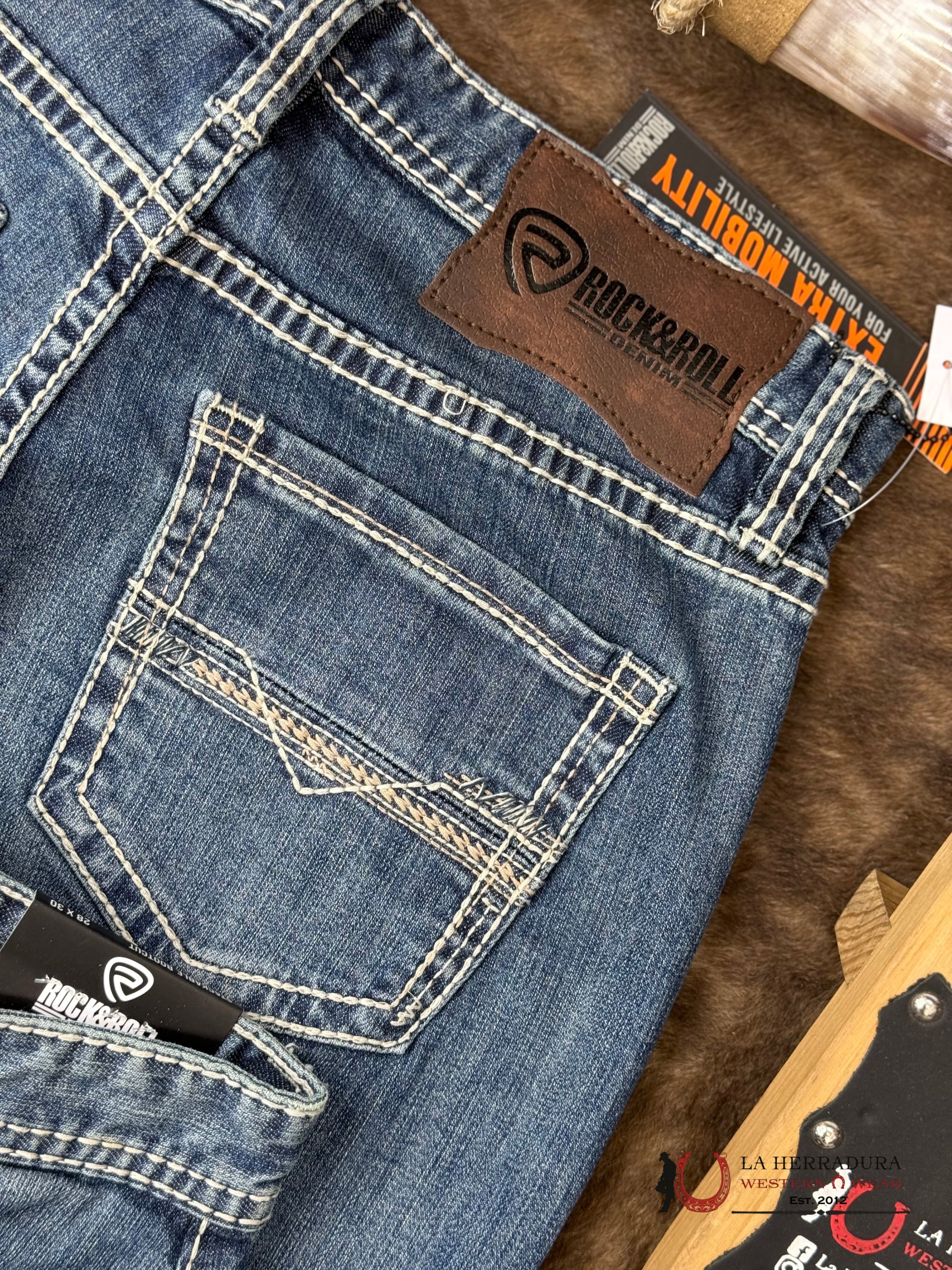 ROCK AND ROLL Double Barrel Bootcut Medium Vintage Seam - 6121 ROPA HOMBRES