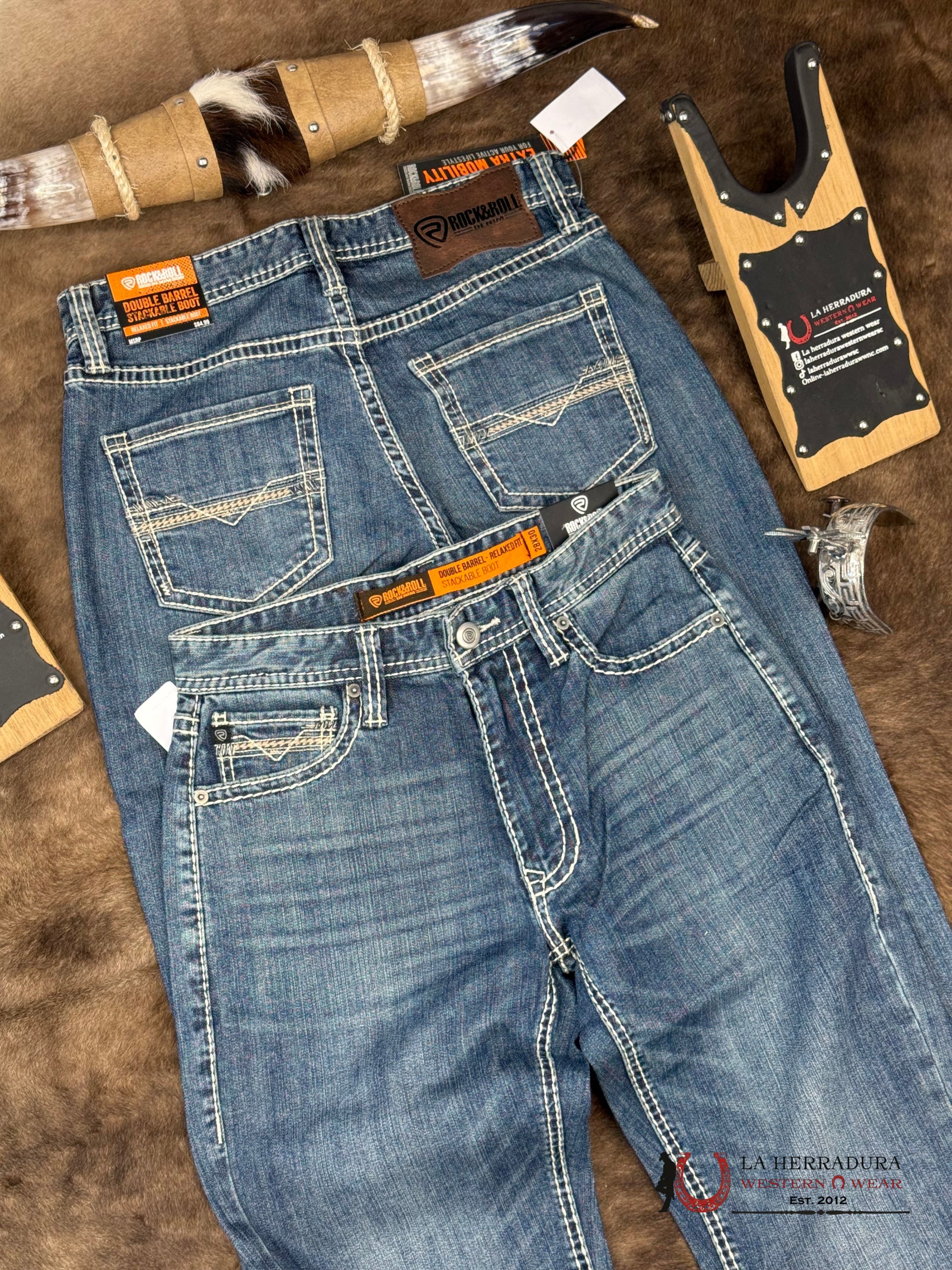 ROCK AND ROLL Double Barrel Bootcut Medium Vintage Seam - 6121 ROPA HOMBRES