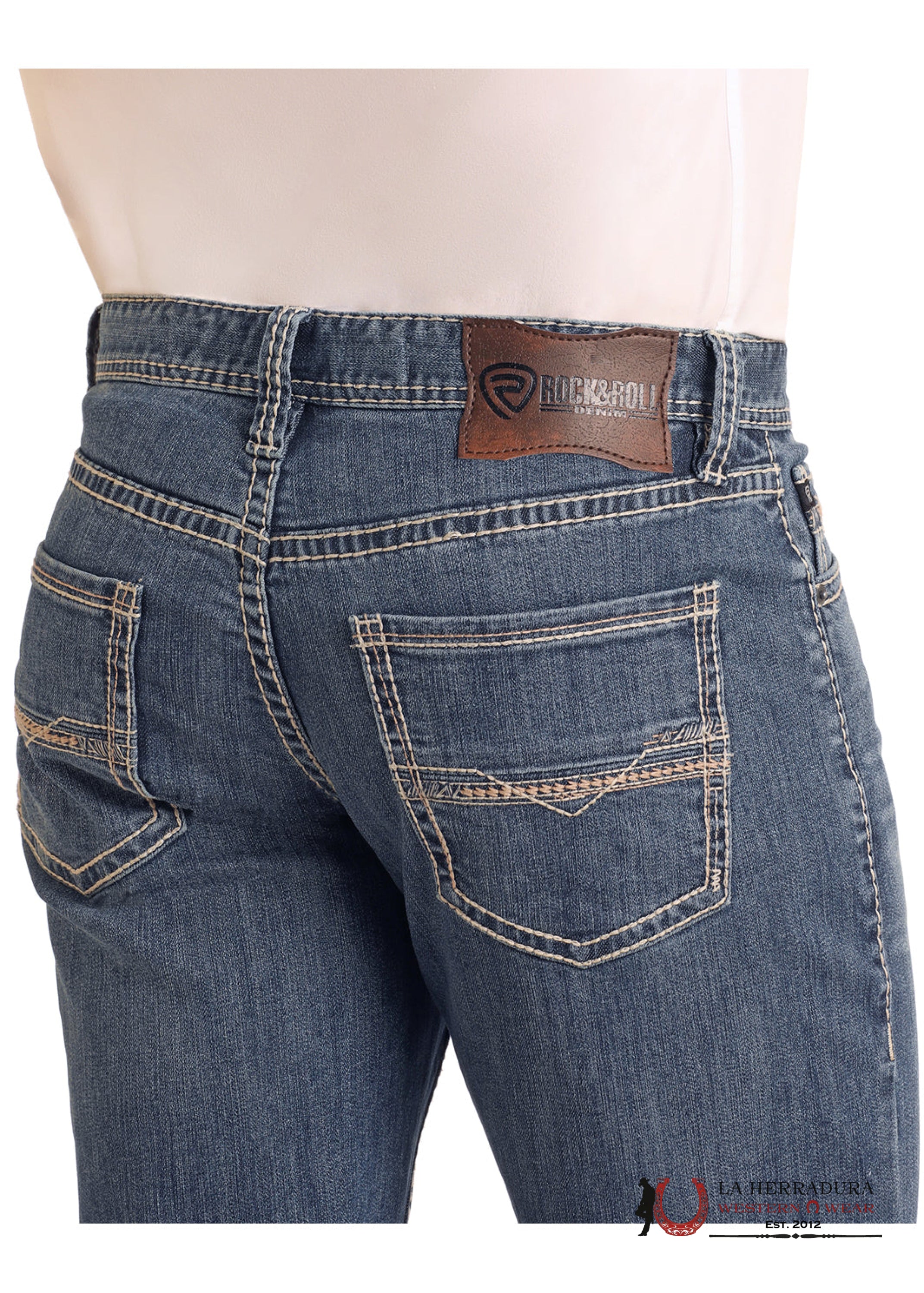 ROCK AND ROLL Double Barrel Bootcut Medium Vintage Seam - BMTBD06121 ROPA HOMBRES