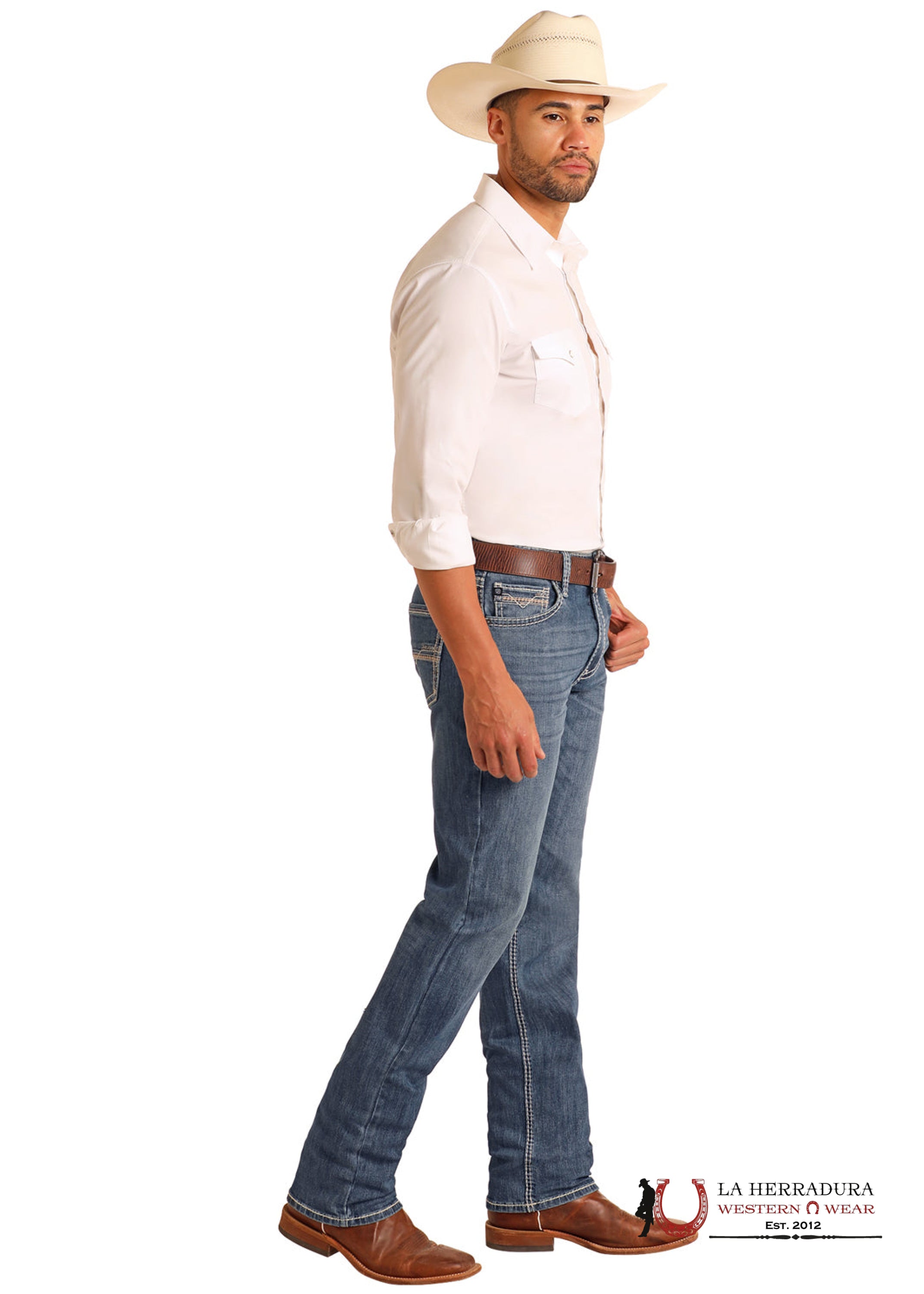 ROCK AND ROLL Double Barrel Bootcut Medium Vintage Seam - BMTBD06121 ROPA HOMBRES