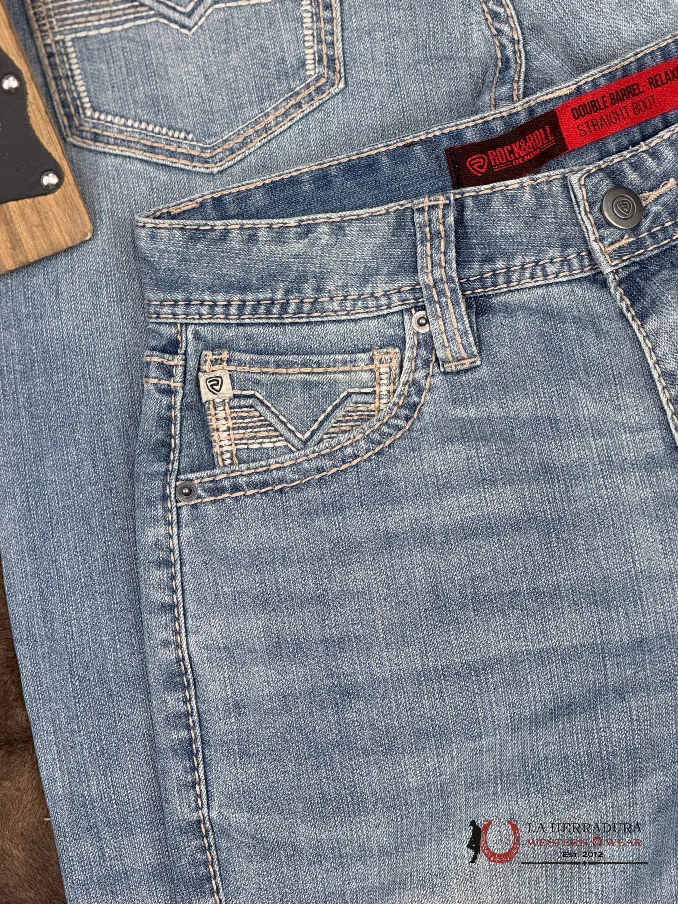 ROCK AND ROLL DOUBLE BARREL STRAIGHT BOOT RELAXED FIT LIGHT VINTAGE - 6125 ROPA HOMBRES