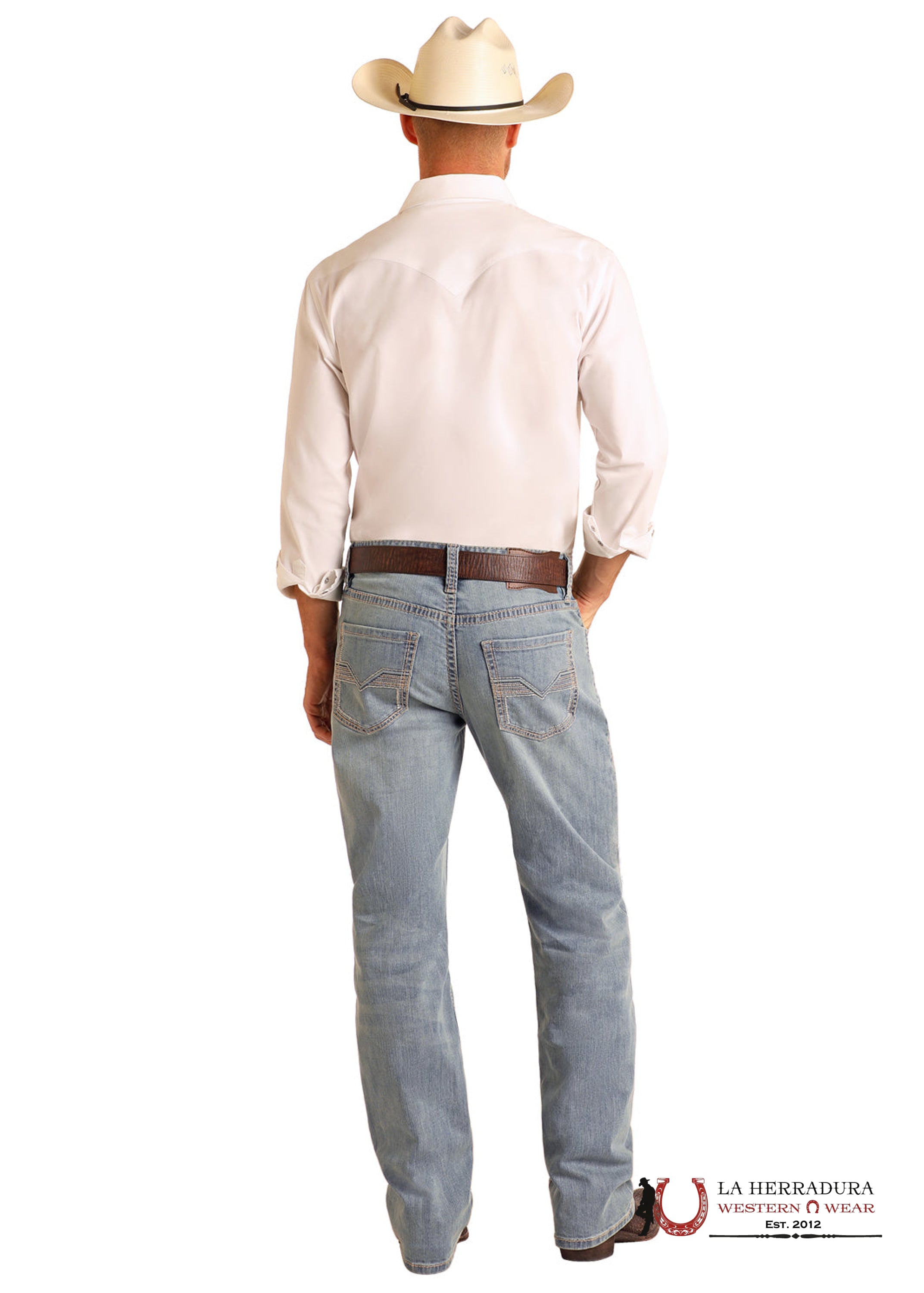 ROCK AND ROLL DOUBLE BARREL STRAIGHT BOOT RELAXED FIT LIGHT VINTAGE - BM0SD06125 ROPA HOMBRES