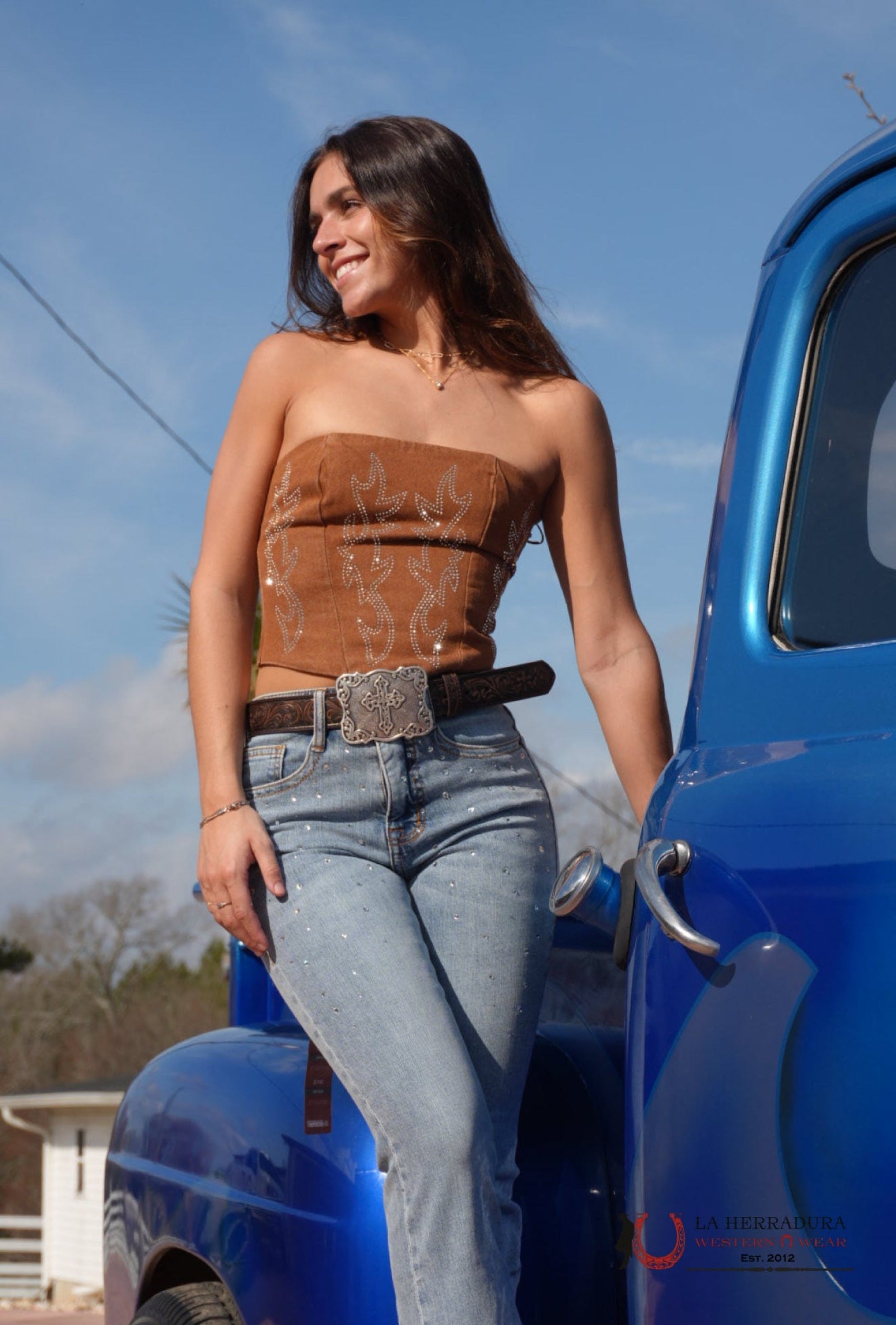 ROCK AND ROLL HIGH RISE BOOTCUT JEAN LIGHT WASH WITH RHINESTONE -5322 ROCK&ROLL JEANS WOMEN