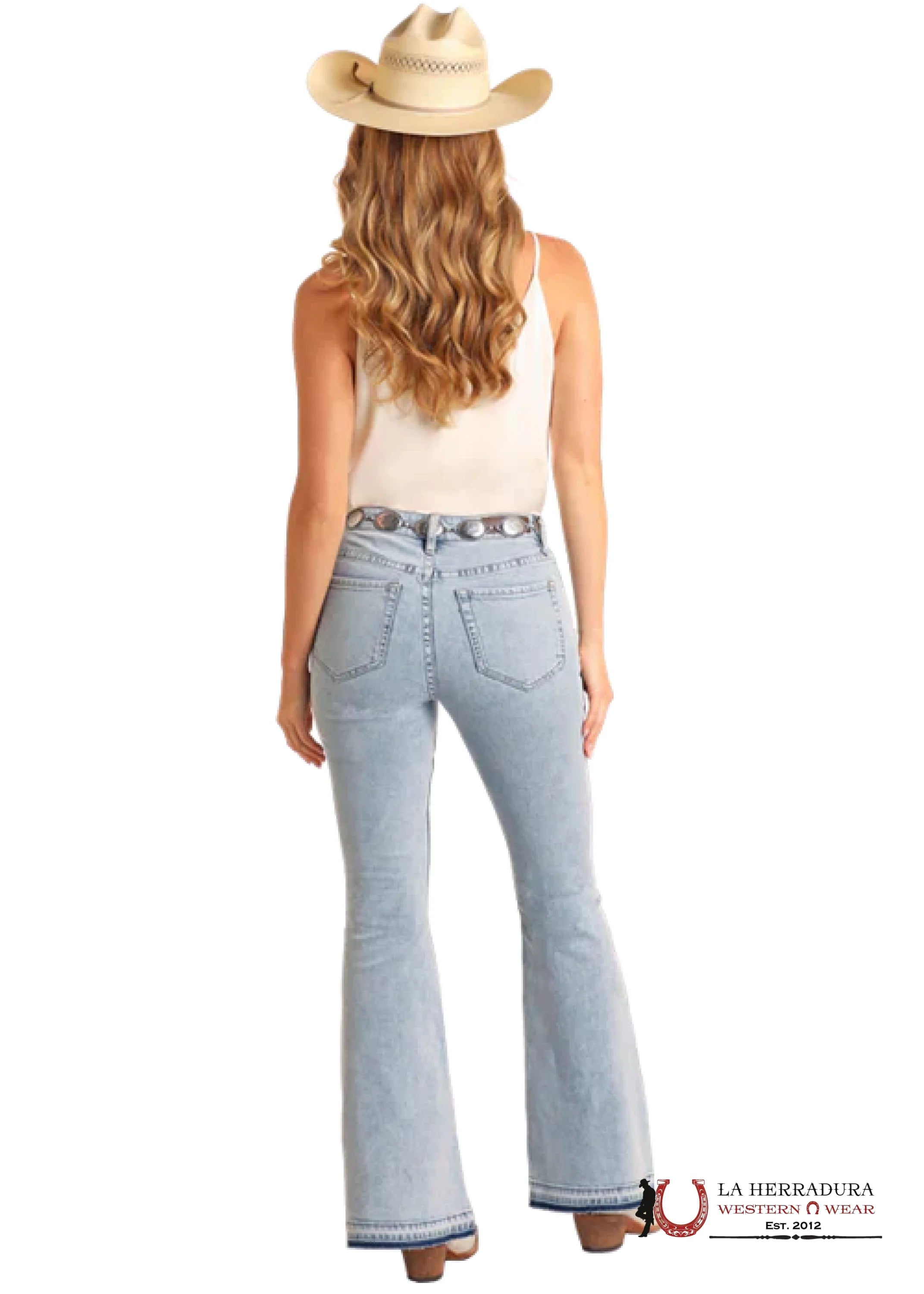 ROCK AND ROLL LIGHT WASH DISTRESSED HIGH RISE BW6HD06062 ROCK&ROLL JEANS WOMEN