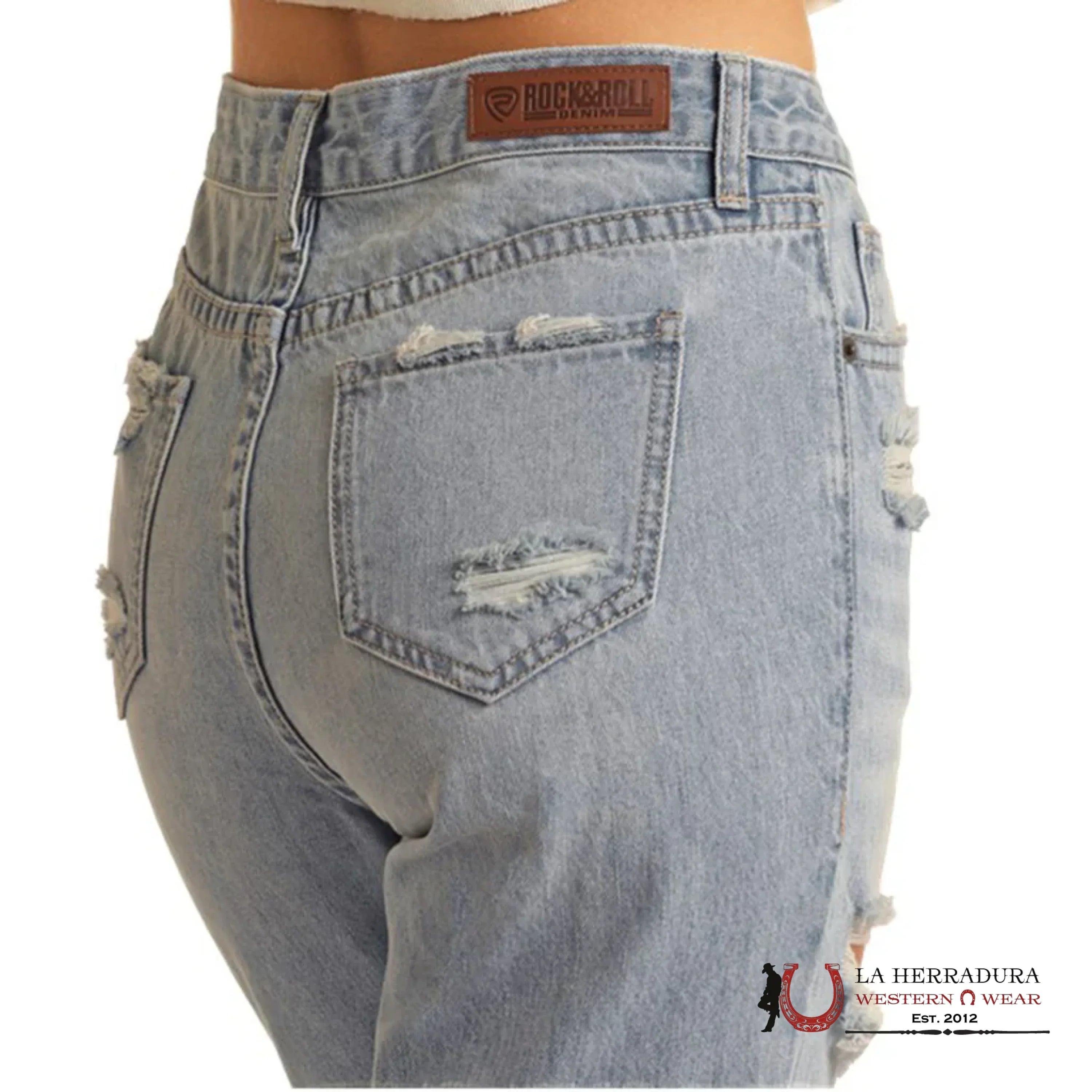 ROCK AND ROLL LIGHT WASH HIGH RISE FLARE BW6HD03590 ROCK&ROLL JEANS WOMEN