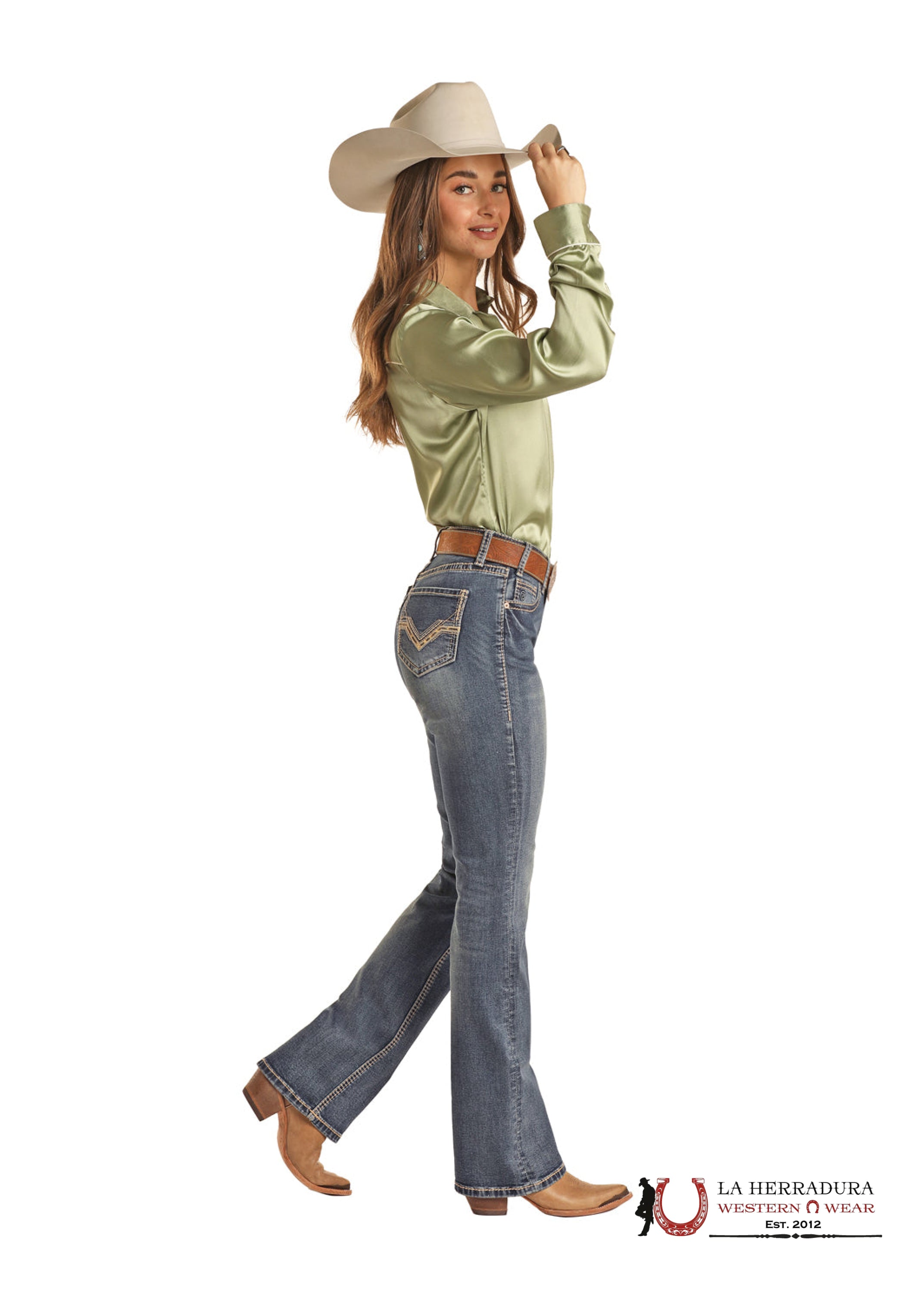 ROCK AND ROLL MEDIUM VINTAGE CHEETAH APPLIQUÉ EMBROIDERY RIDING BW4RD02458 ROCK&ROLL JEANS WOMEN