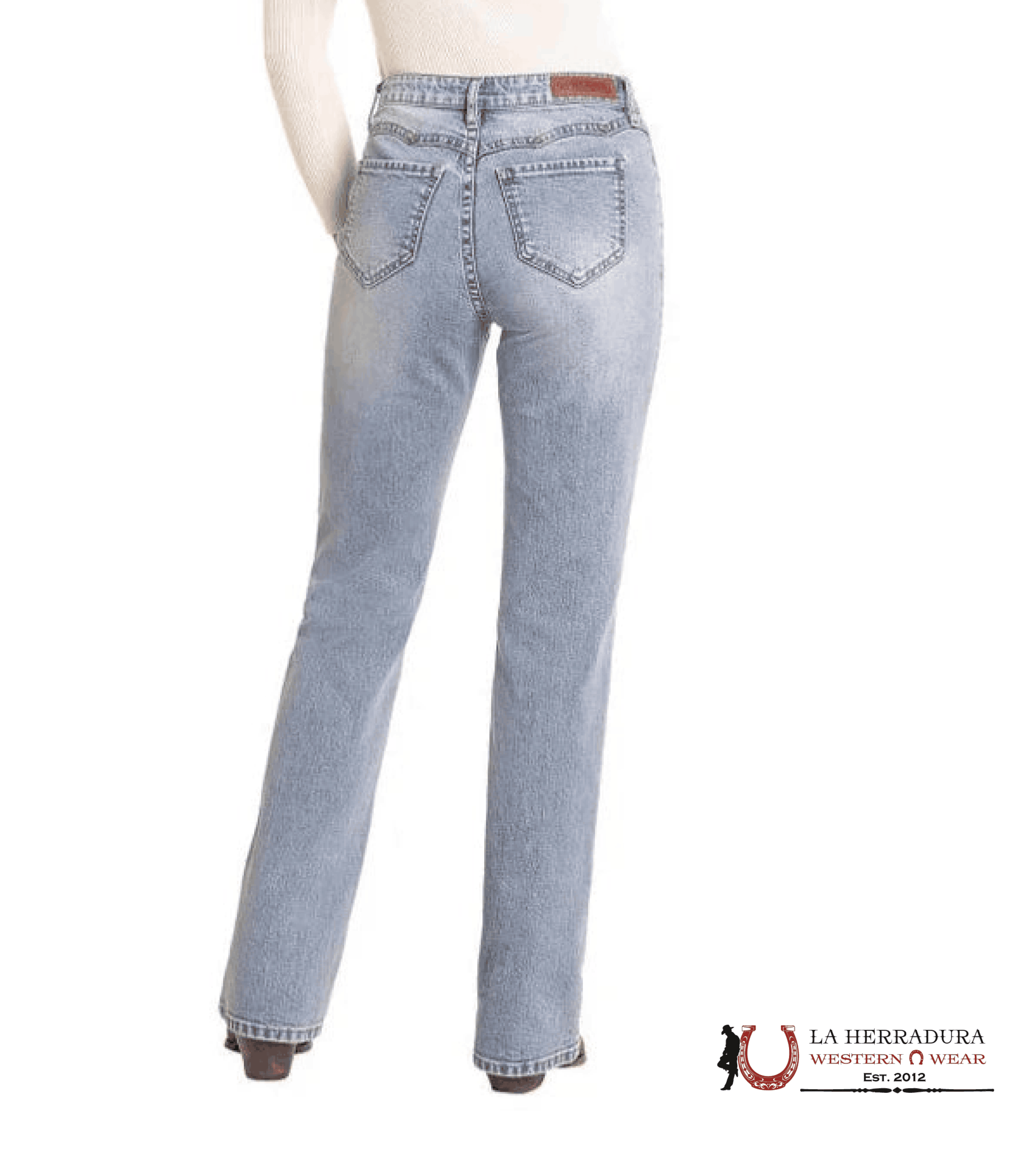 ROCK AND ROLL SCALLOP YOKE HIGH RISE BOOTCUT JEAN LIGHT WASH 4765 ROCK&ROLL JEANS WOMEN