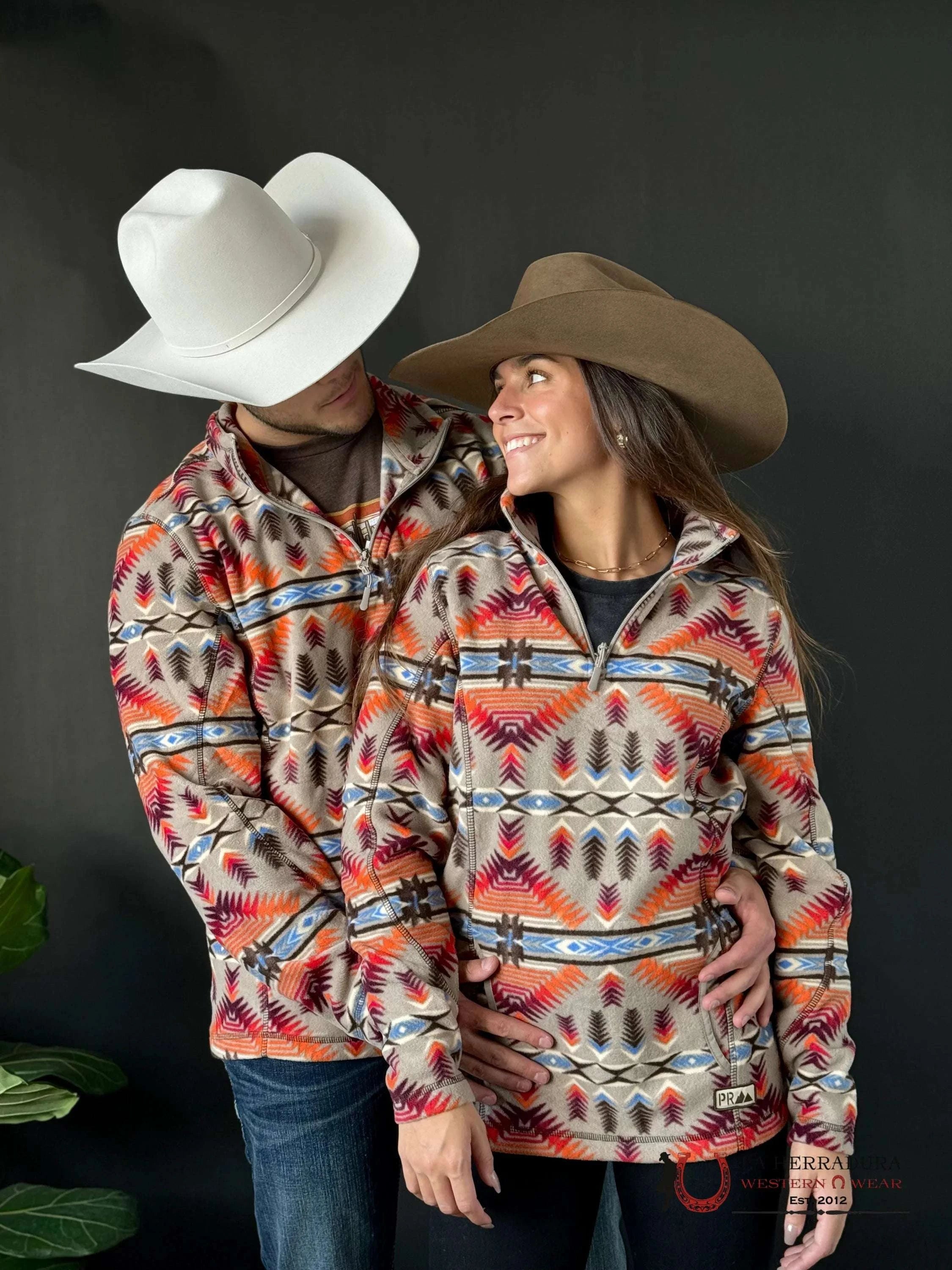 Rock&Roll Womens Aztec Fleece Pullover Tan Ropa Mujeres