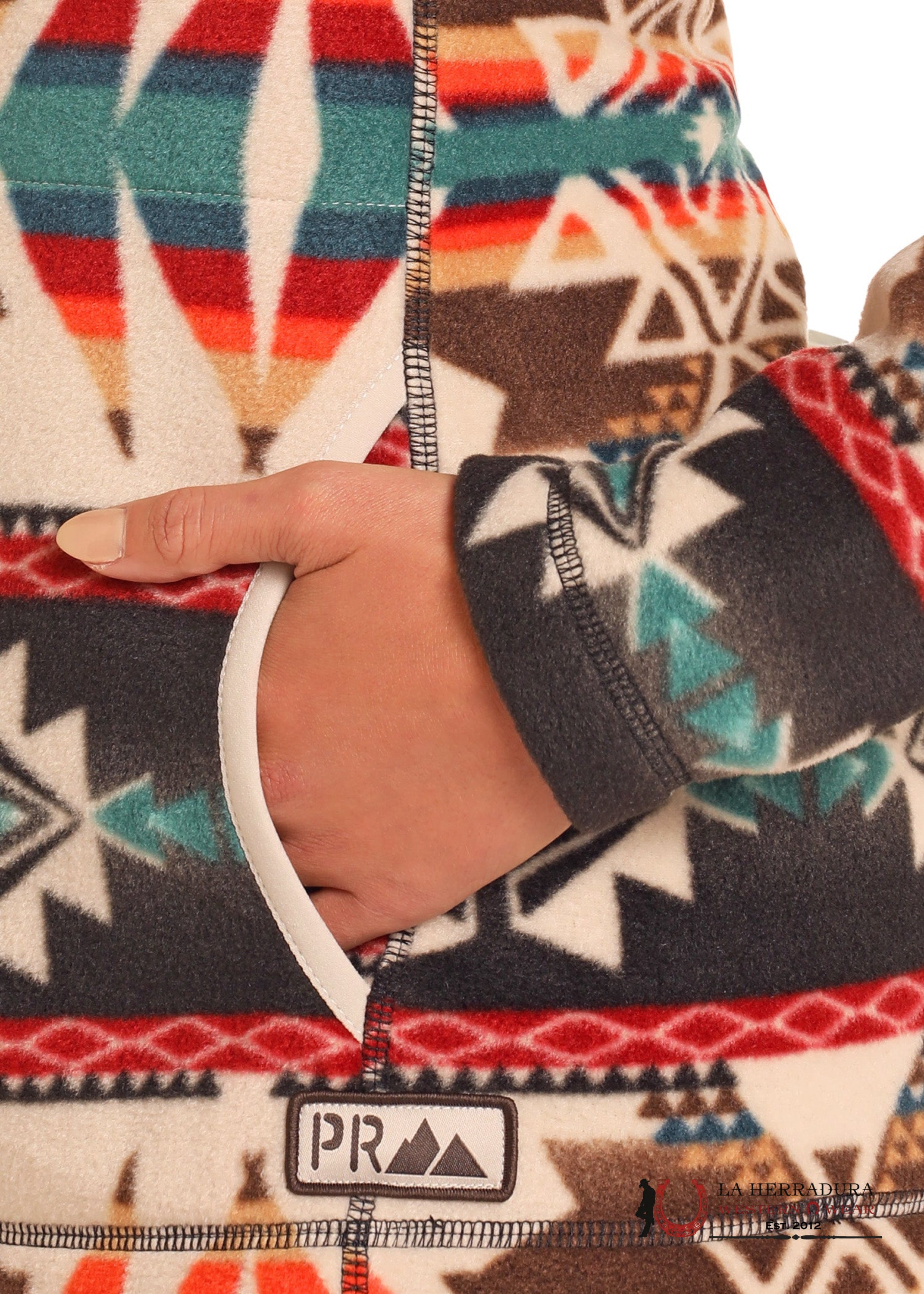 ROCK AND ROLL WOMEN BLACK BROWN ORANGE AZTEC PRINT NATURAL PULLOVER DW91C04078 ROPA MUJERES