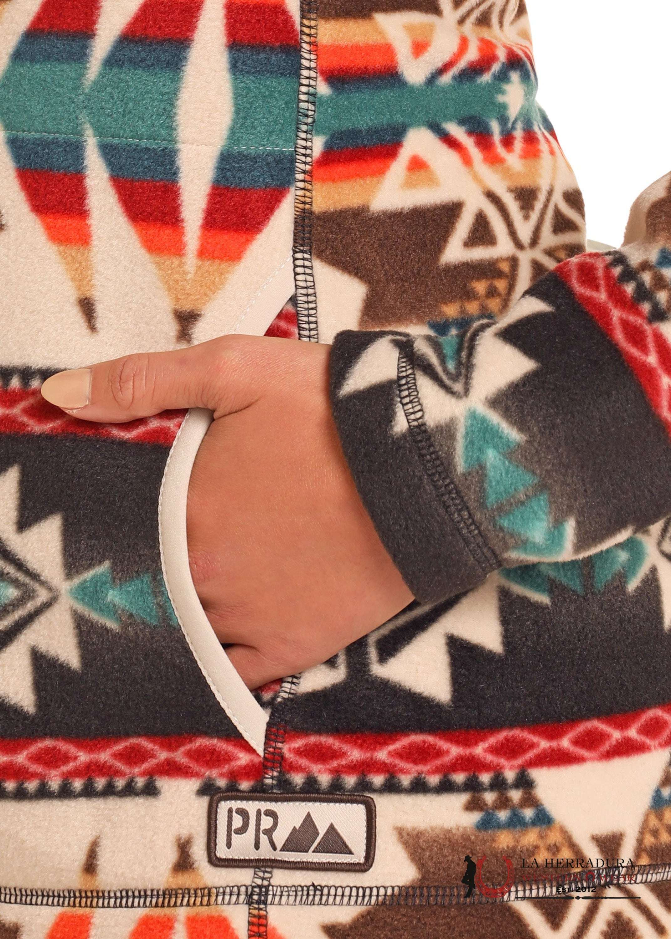 ROCK AND ROLL WOMEN BLACK BROWN ORANGE AZTEC PRINT NATURAL PULLOVER DW91C04078 ROPA MUJERES