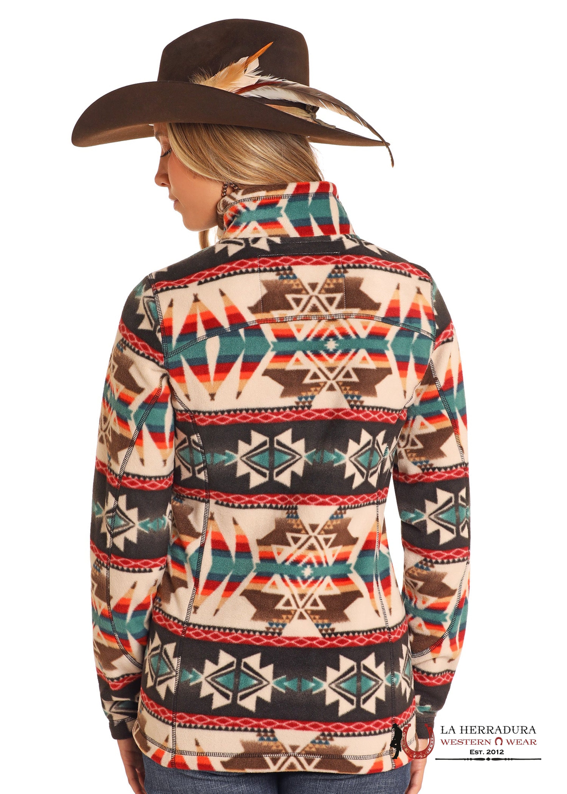 ROCK AND ROLL WOMEN BLACK BROWN ORANGE AZTEC PRINT NATURAL PULLOVER DW91C04078 ROPA MUJERES