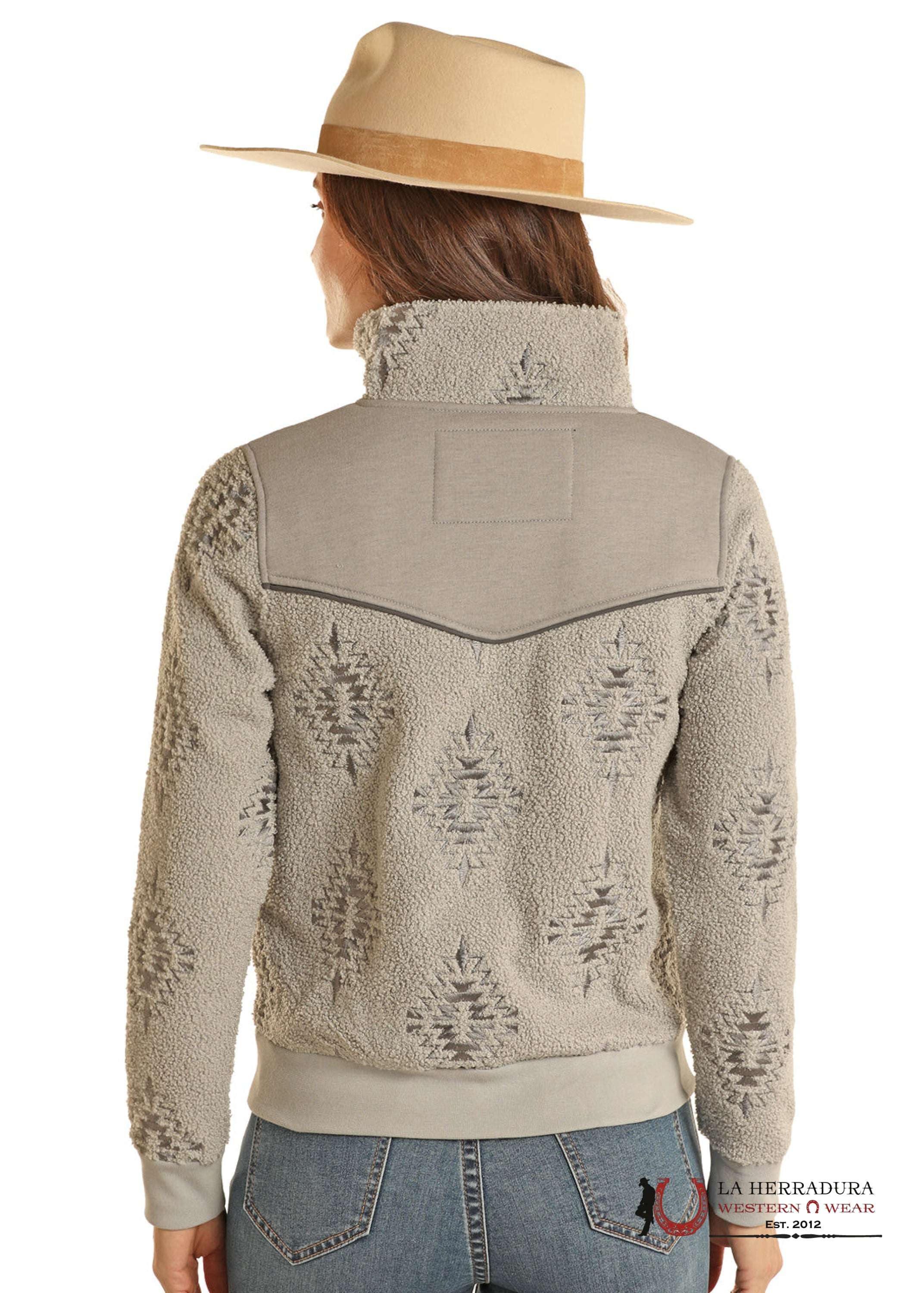 ROCK AND ROLL WOMEN EMBROIDERED BERBER BOMBER GREY DW92C01844 ROPA MUJERES