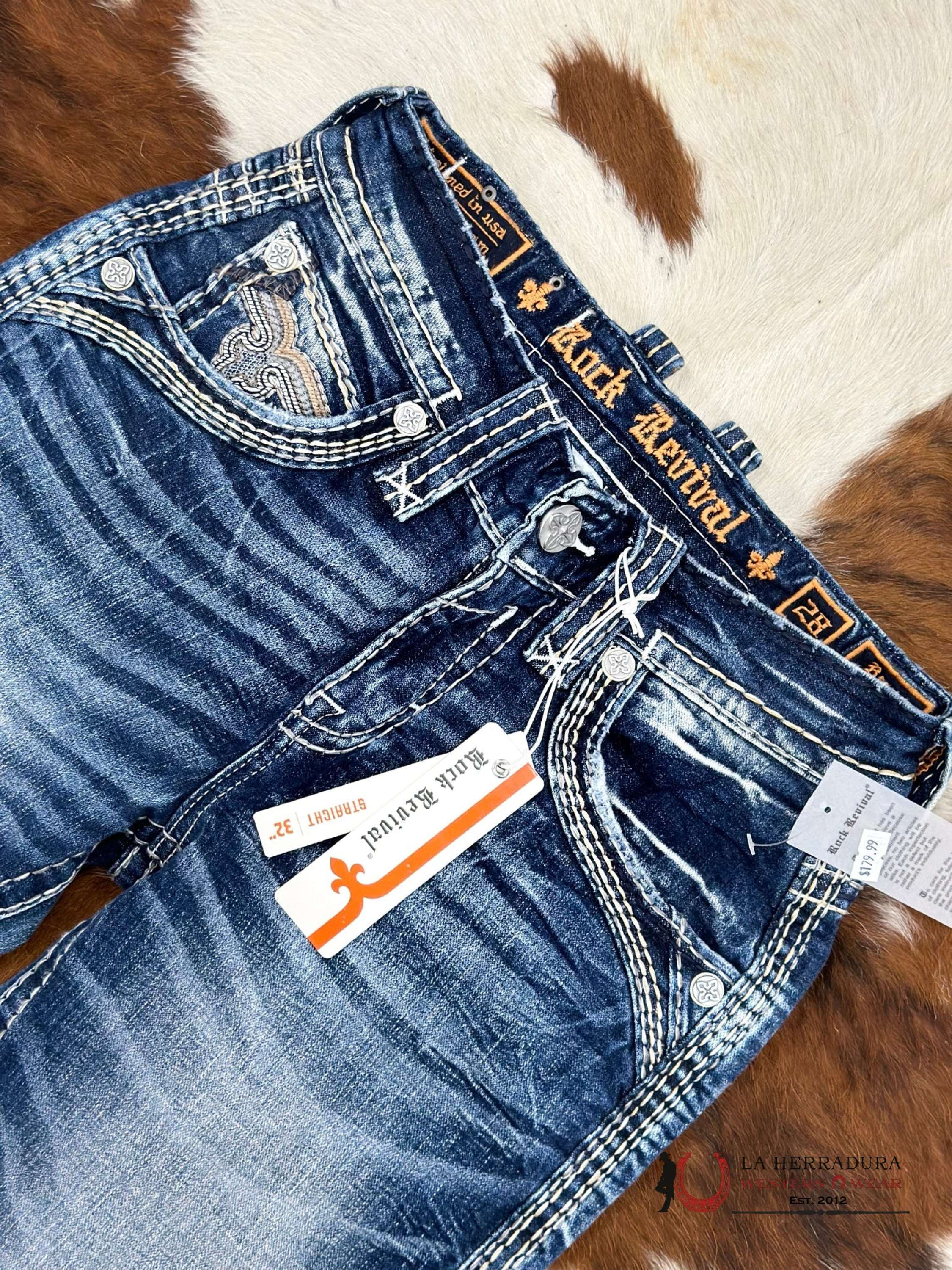 Rock Revival Mens Jeans In Style Brave Straight Ropa Hombres