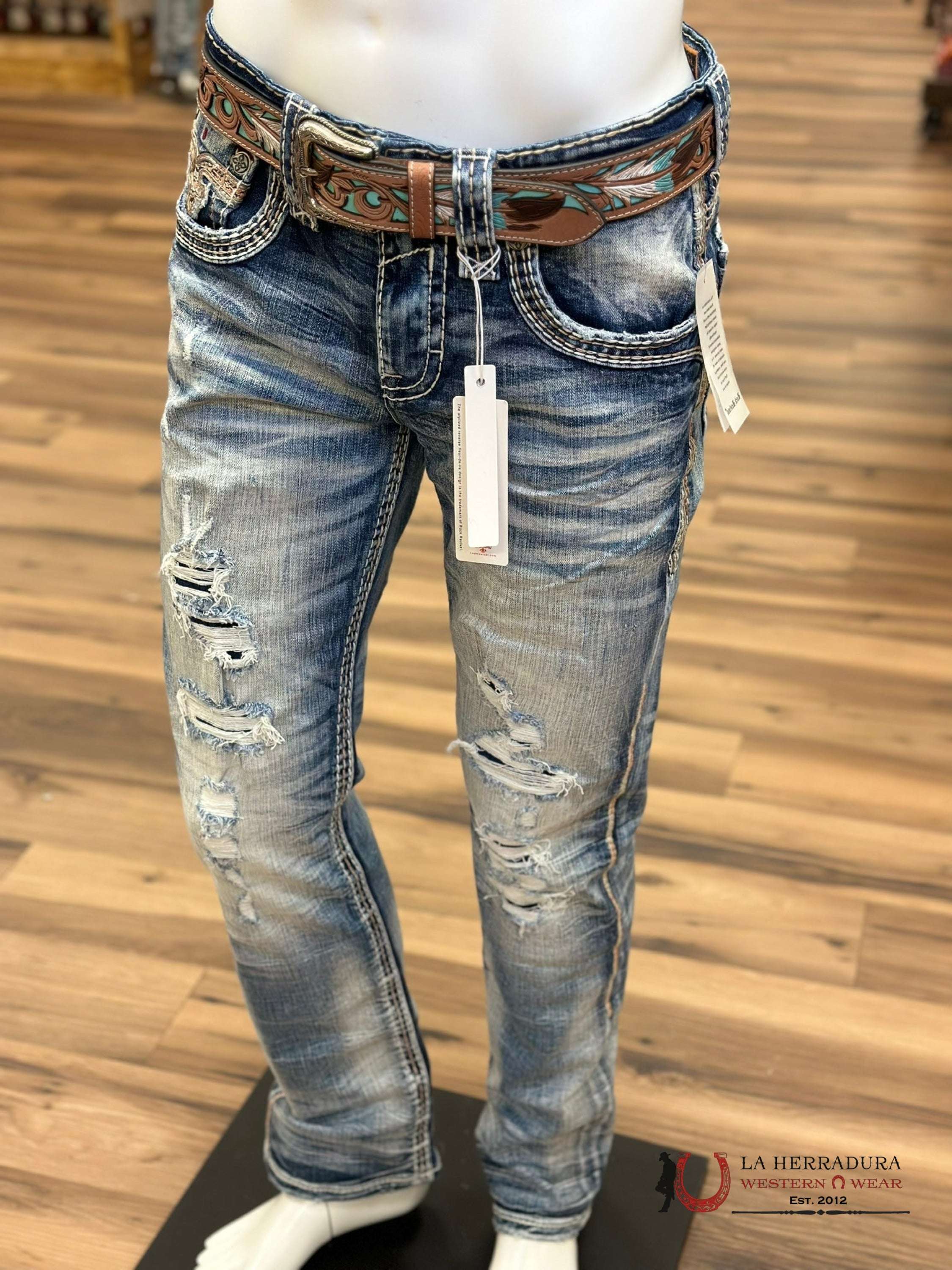 Rock Revival Mens Jeans In Style Eugene Ropa Hombres
