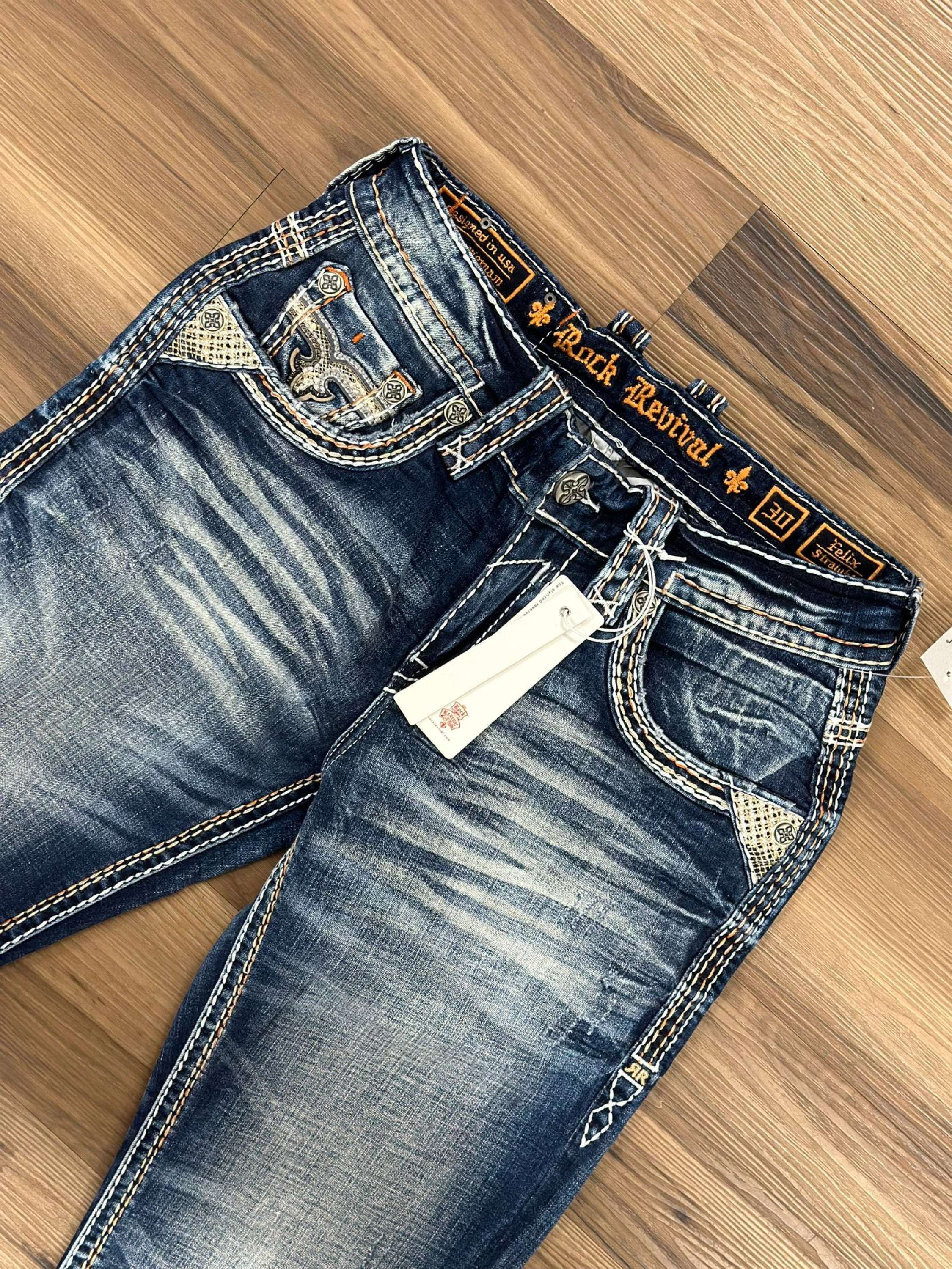 Rock Revival Mens Jeans In Style Felix Straight Ropa Hombres
