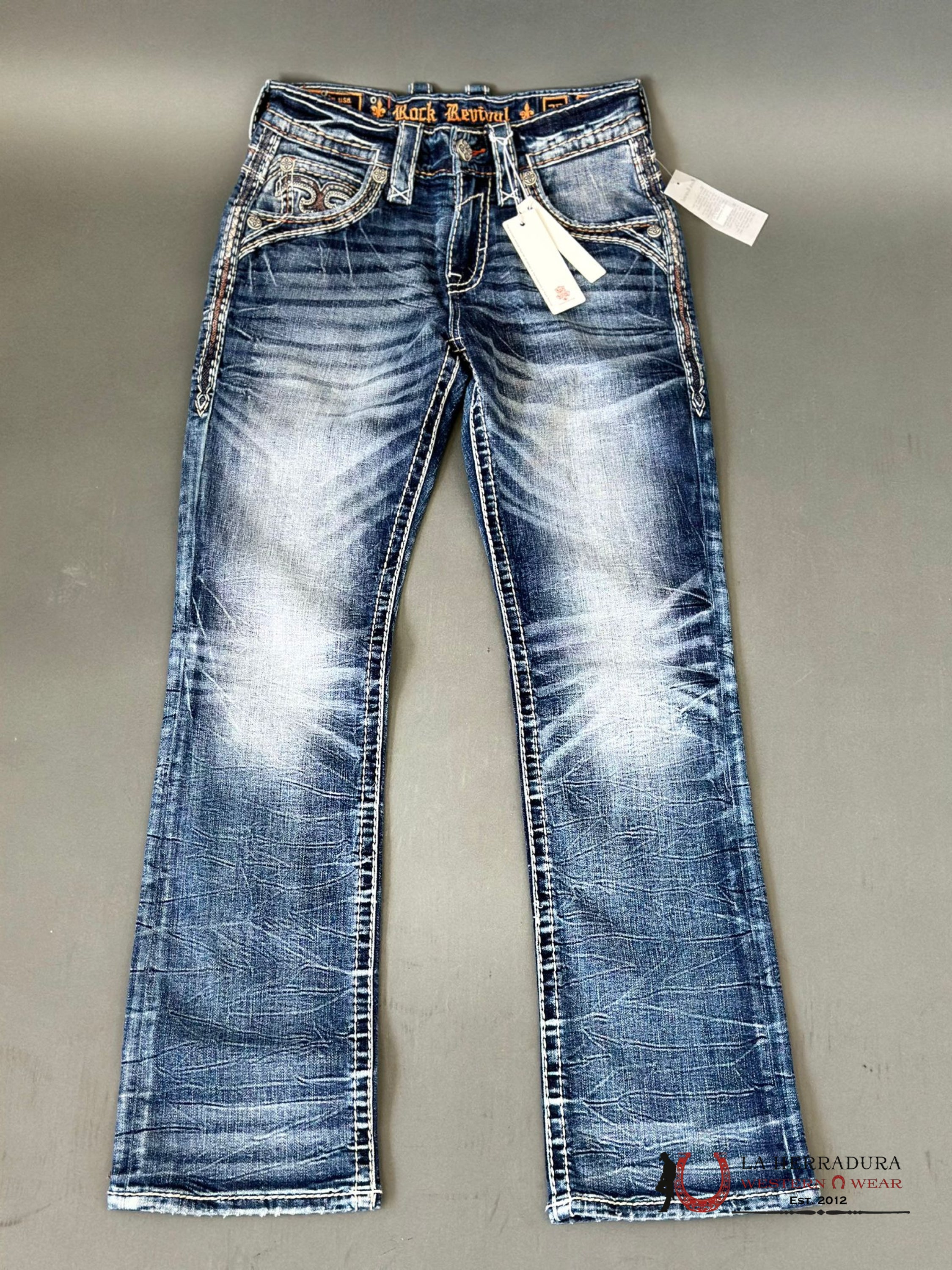 Rock Revival Mens Jeans In Style Jonathan Boot Ropa Hombres
