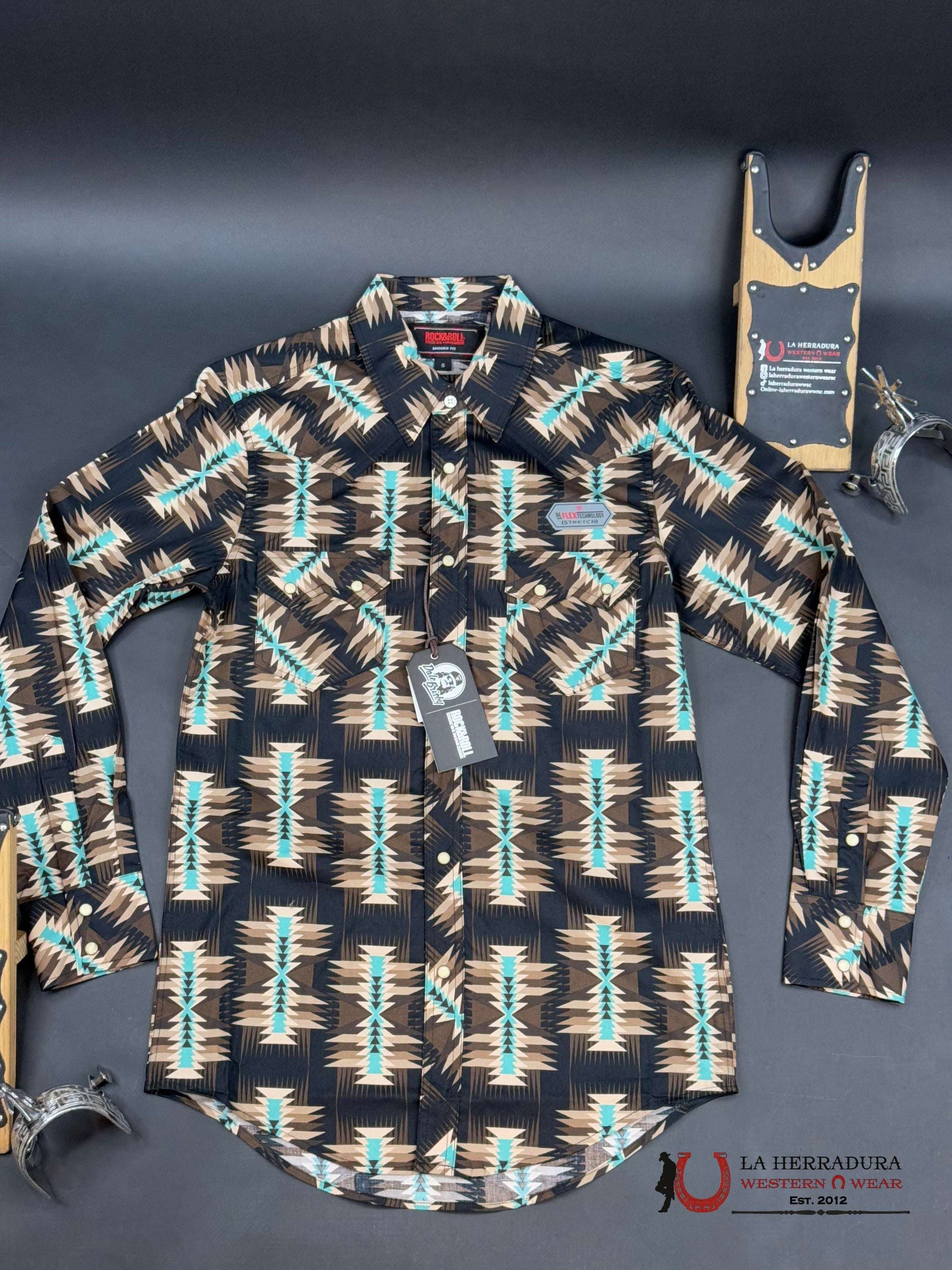 ROCK&ROL SHIRT LONG SLEEVE DARK BROWN BMN2S04732 ROPA HOMBRES