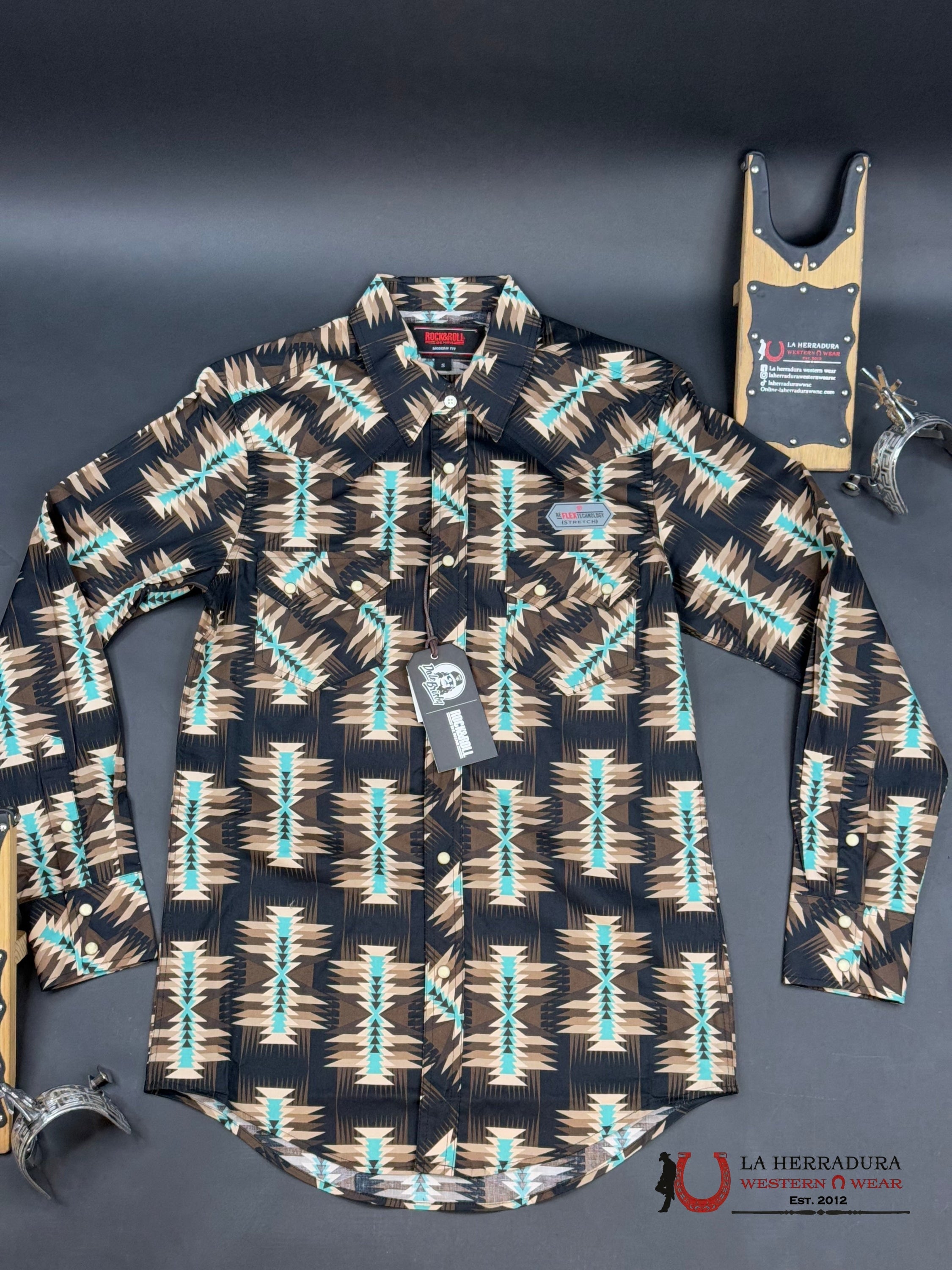 ROCK&ROL SHIRT LONG SLEEVE DARK BROWN BMN2S04732 ROPA HOMBRES