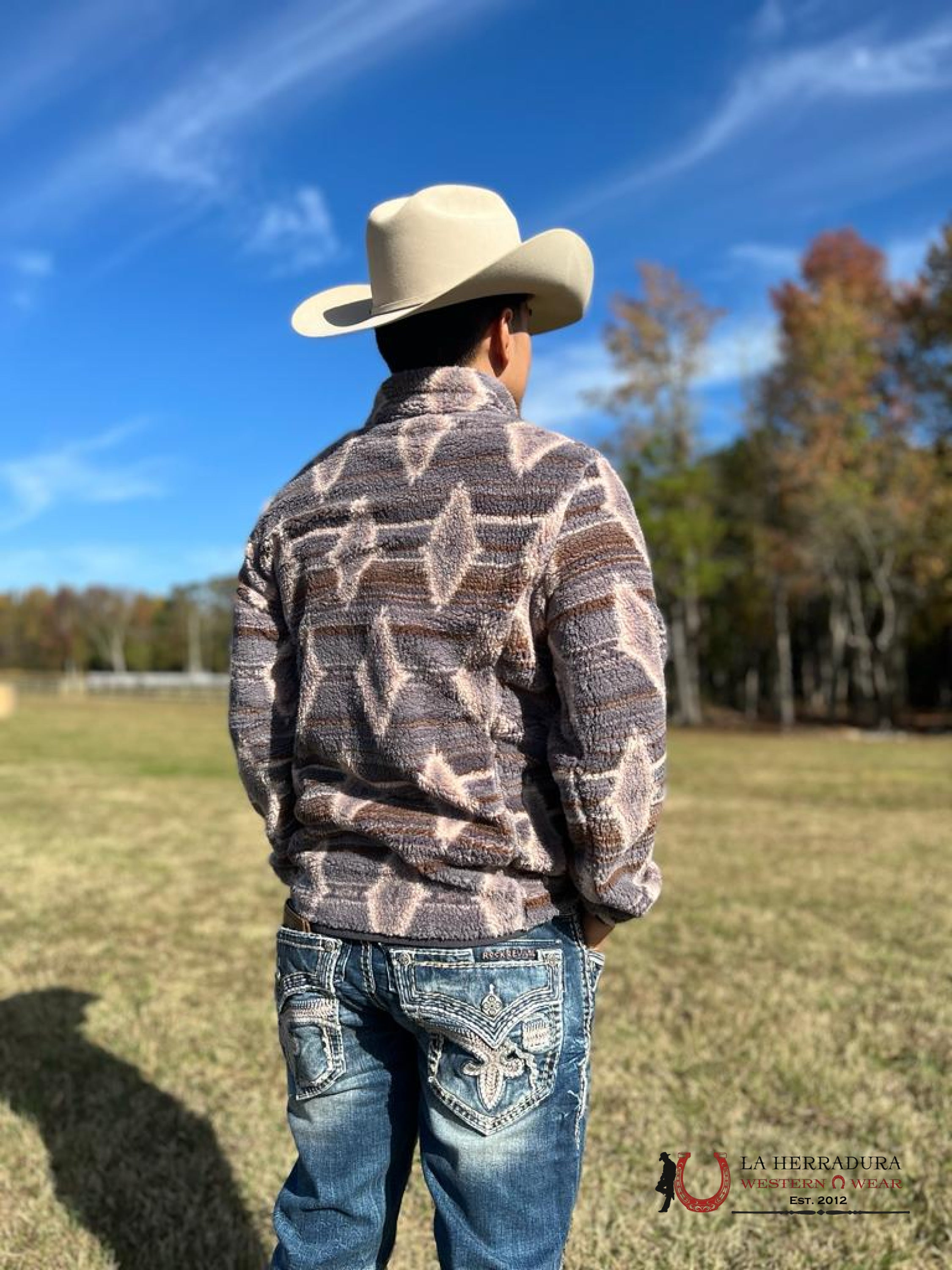 Rock & Roll Aztec Printed Berber Jacket Brown Ropa Hombres