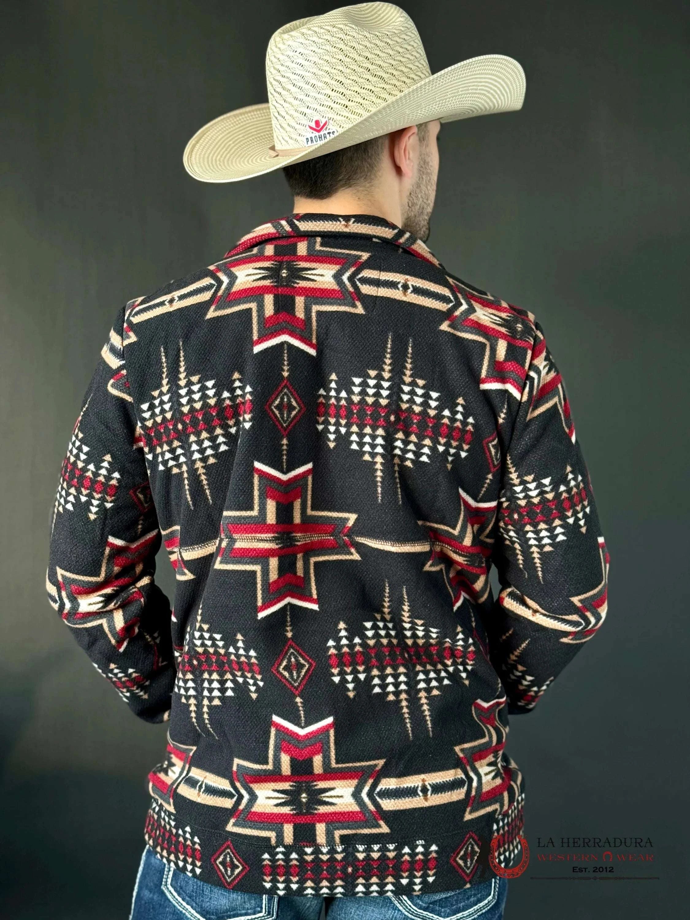 Rock & Roll Aztec Printed Fleece Pullover Black Ropa Hombres
