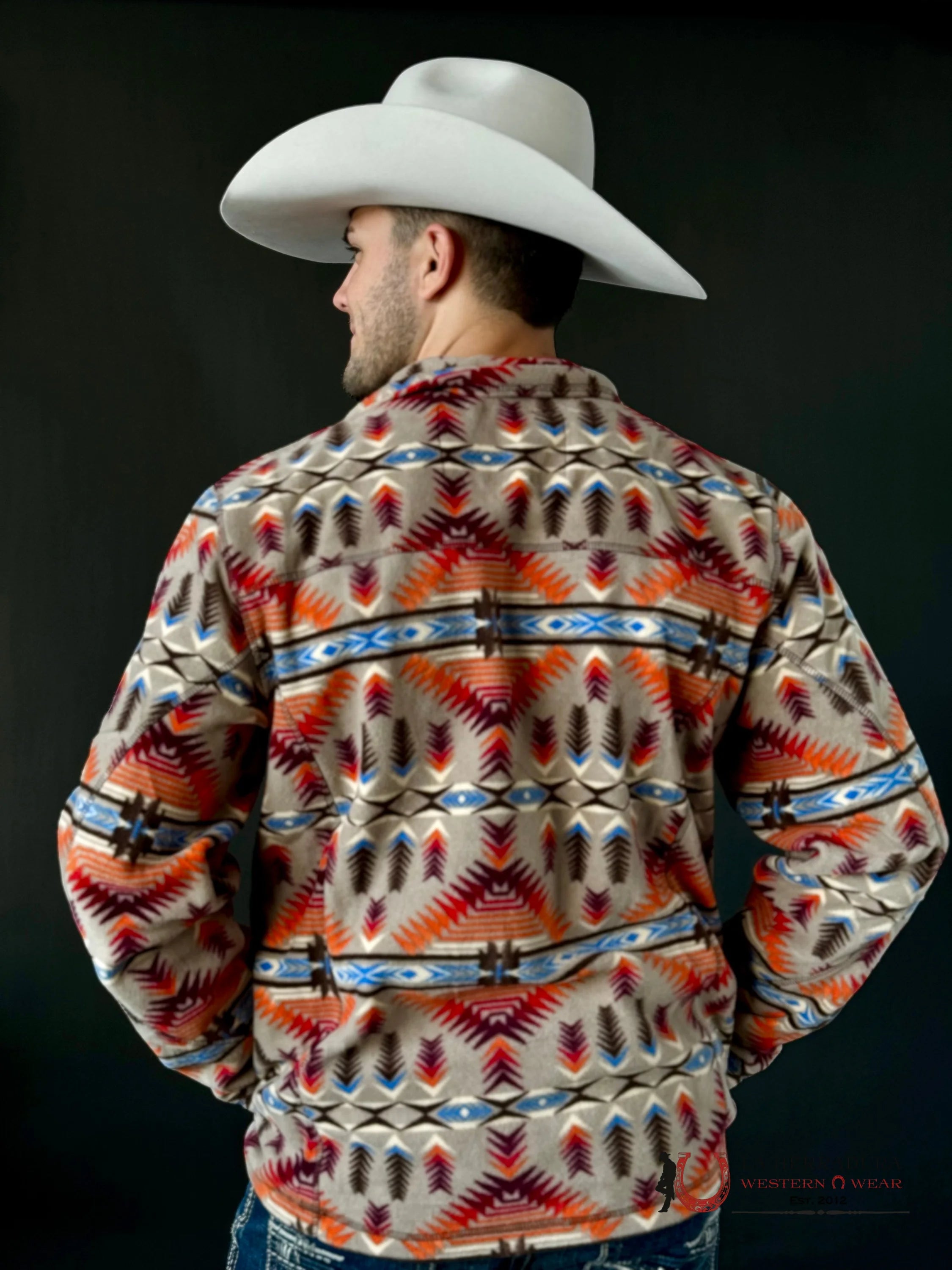 Rock & Roll Aztec Printed Fleece Pullover Tan Ropa Hombres