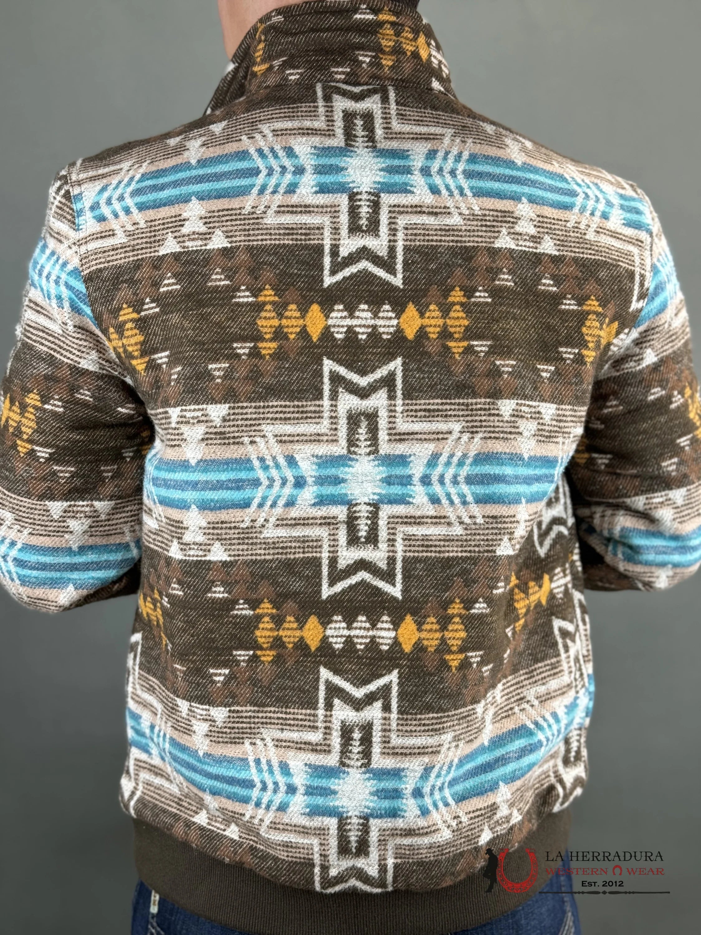 Rock & Roll Aztec Printed Pullover Jacket Orange Ropa Hombres
