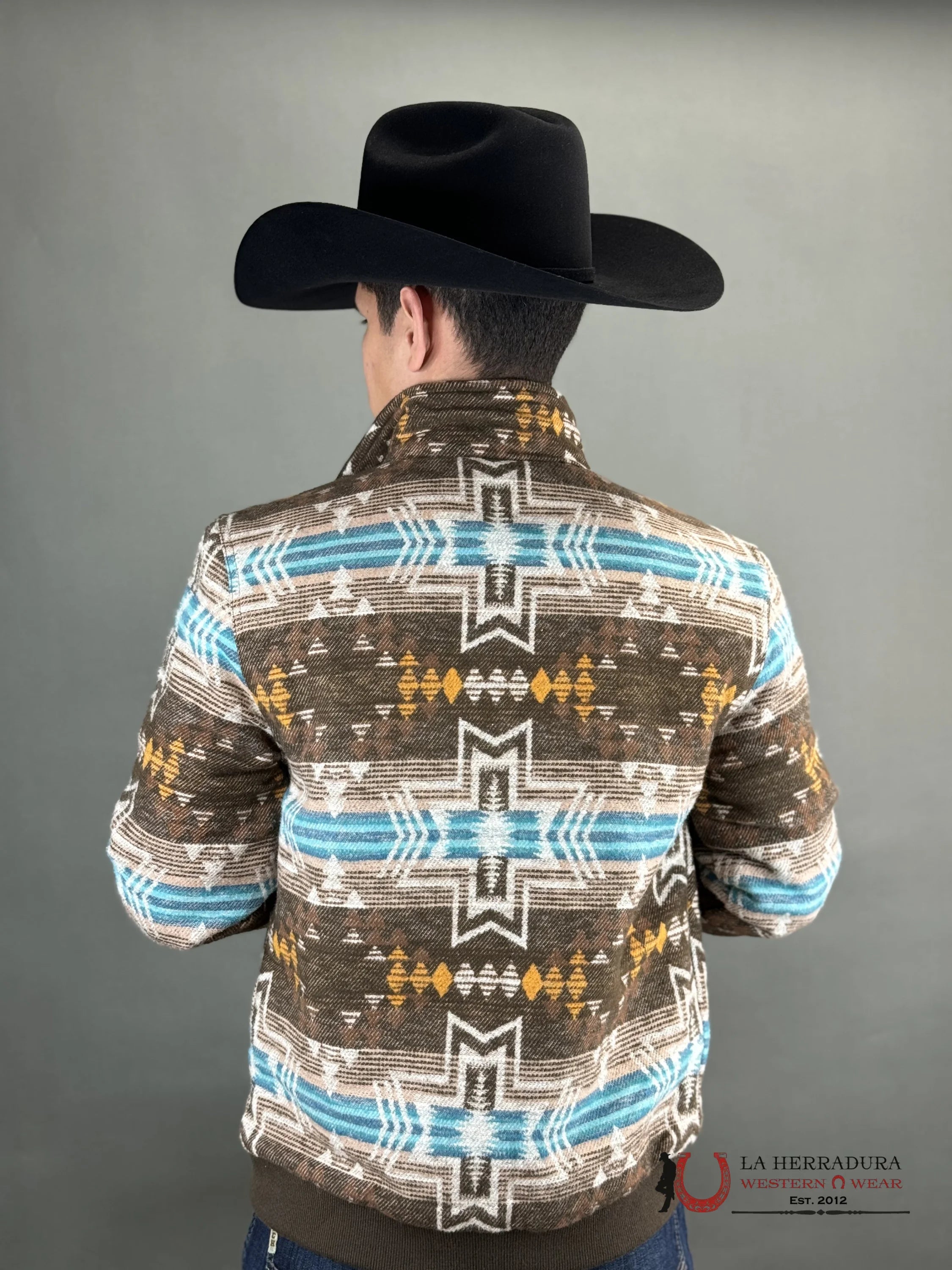 Rock & Roll Aztec Printed Pullover Jacket Orange Ropa Hombres