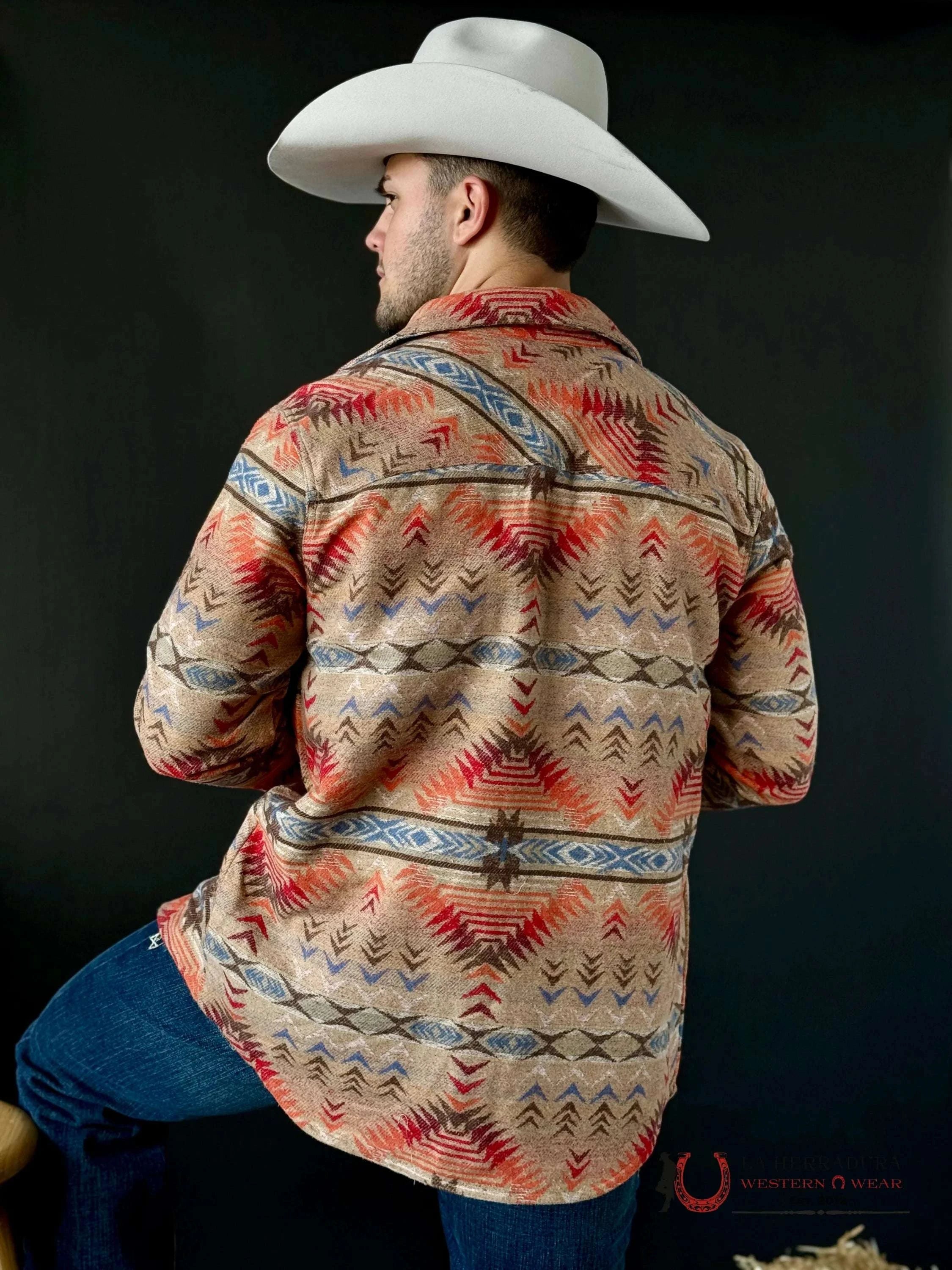Rock & Roll Aztec Shirt Jacket Tan Ropa Hombres