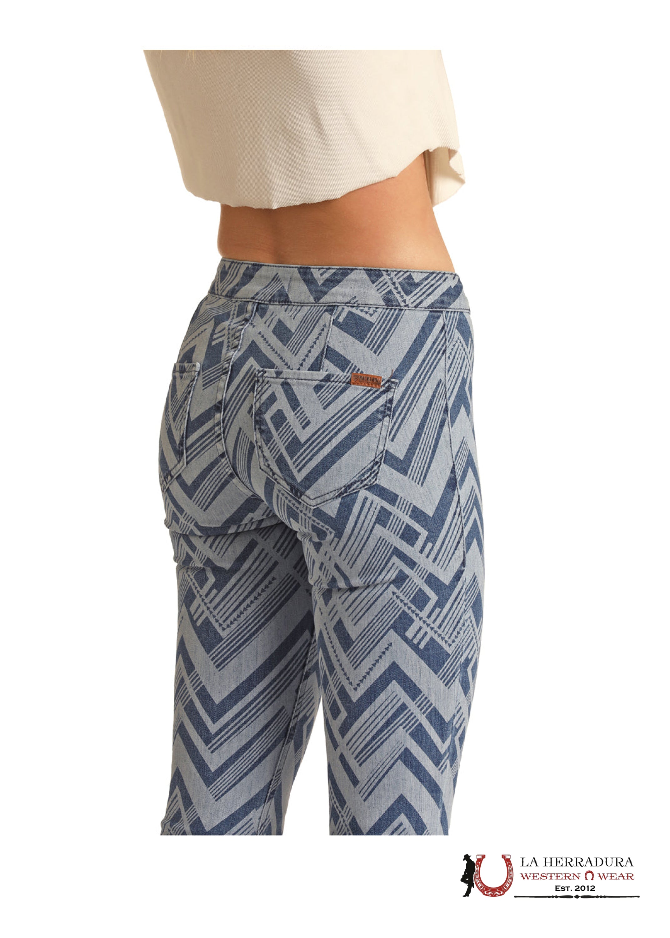 ROCK&ROLL BARGAIN MEDIUM WASH ABSTRACT BELL BUTTOM RRWD7PR0RU ROCK&ROLL JEANS WOMEN