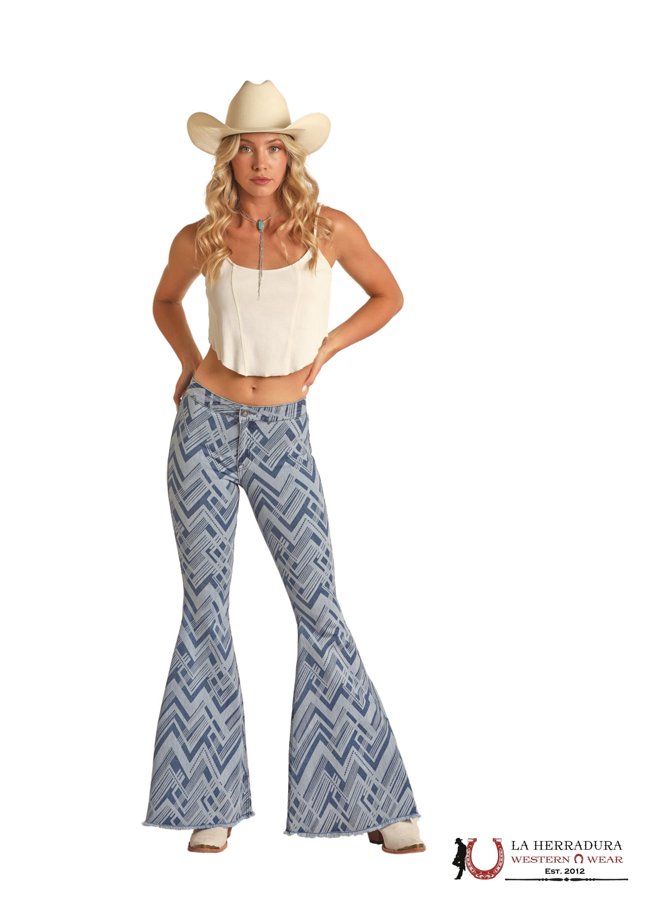 ROCK&ROLL BARGAIN MEDIUM WASH ABSTRACT BELL BUTTOM RRWD7PR0RU ROCK&ROLL JEANS WOMEN