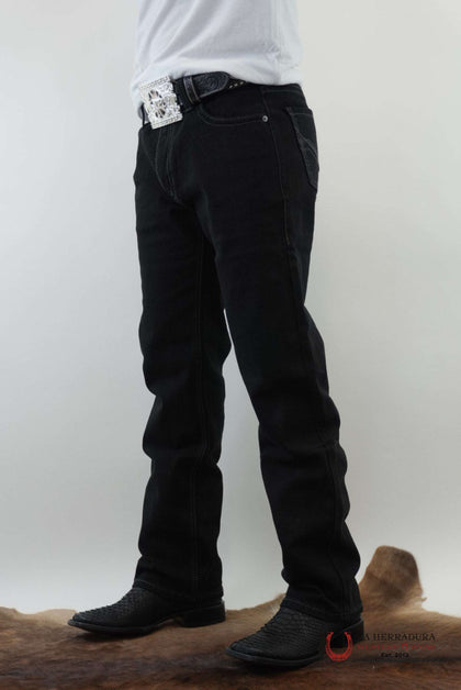 ROCK&ROLL BLACK REVOLVER SLIM STRAIGHT JEANS BM1RD02484