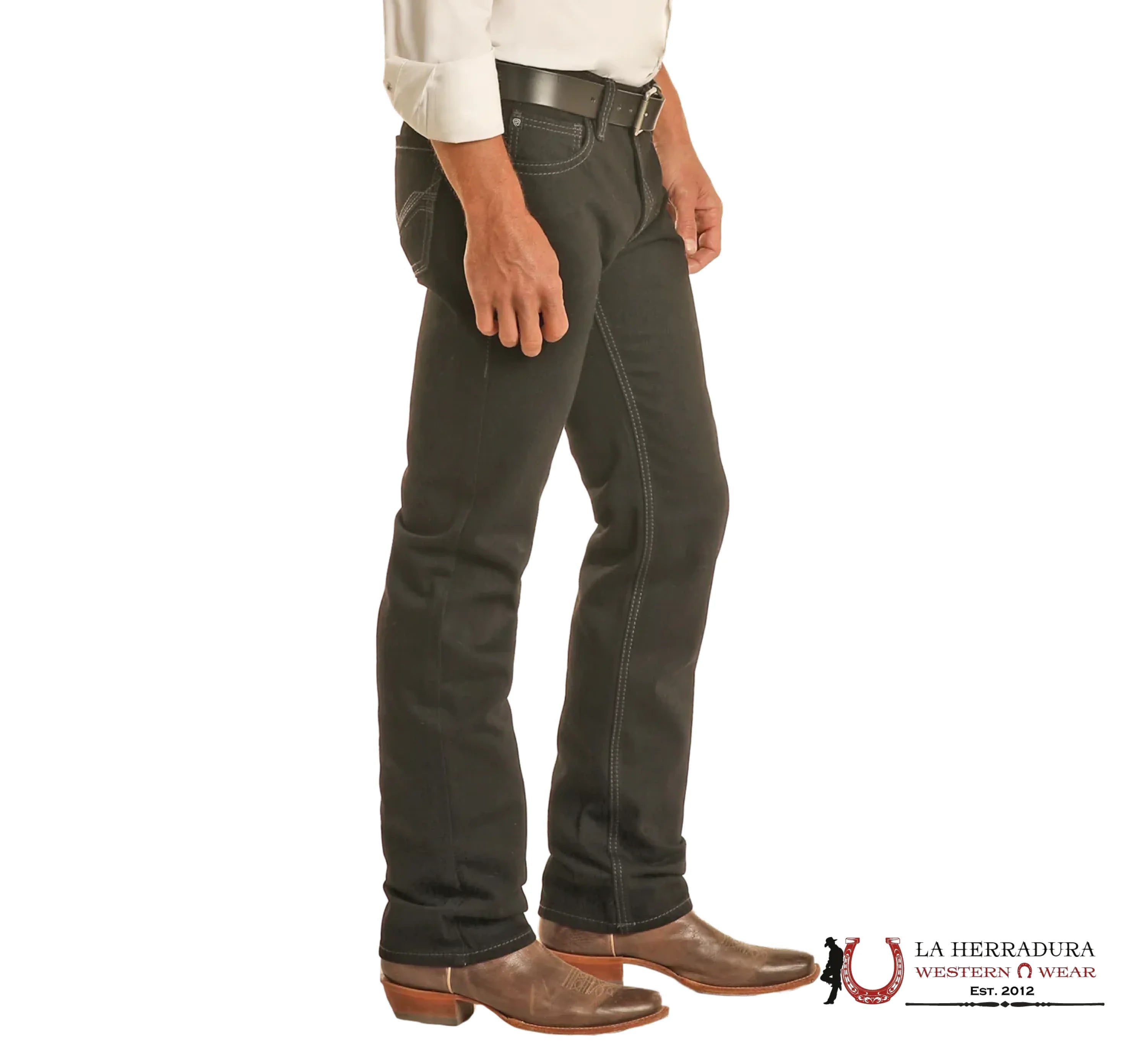 ROCK&ROLL BLACK REVOLVER SLIM STRAIGHT JEANS ROPA HOMBRES