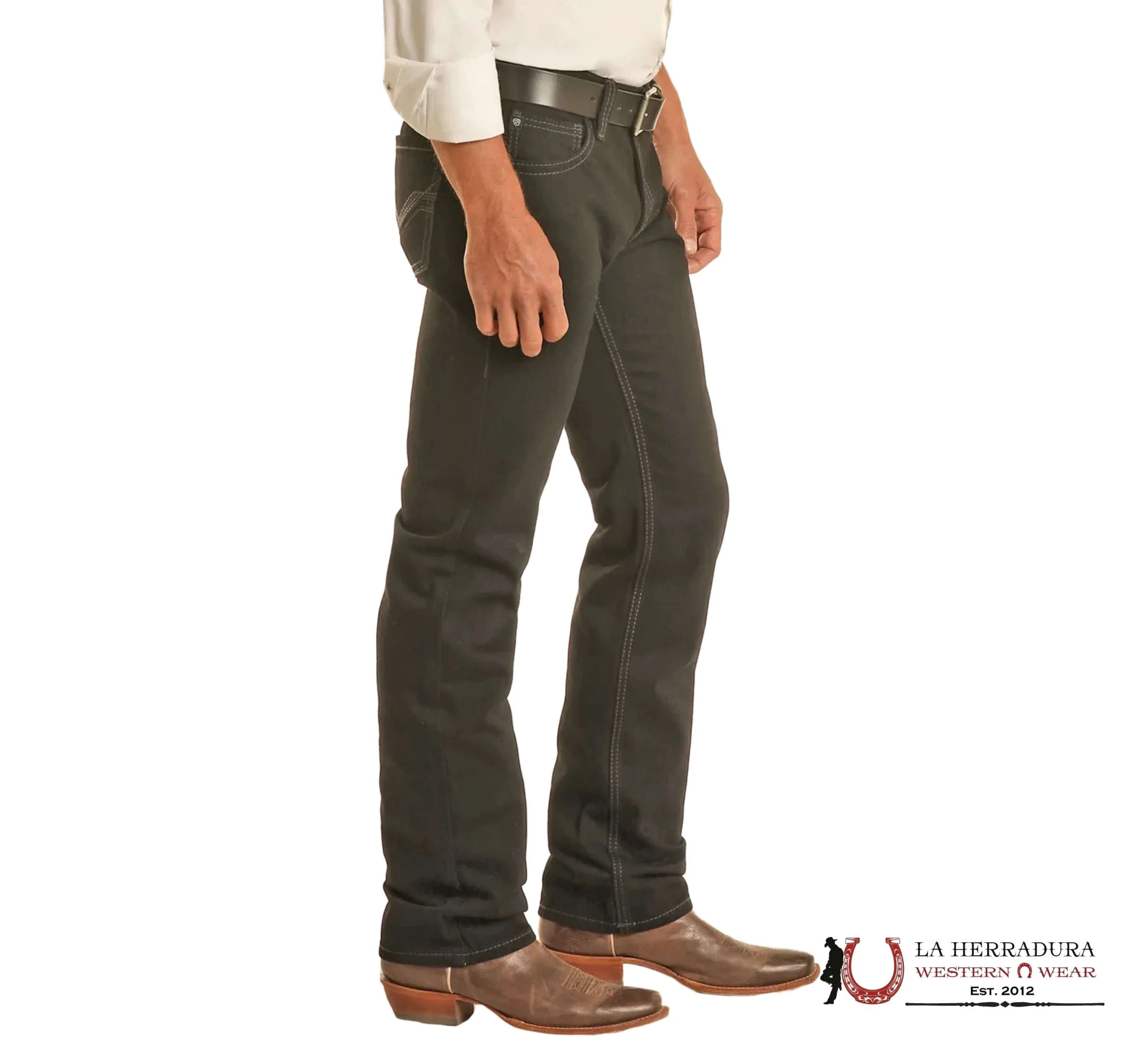 ROCK&ROLL BLACK REVOLVER SLIM STRAIGHT JEANS ROPA HOMBRES
