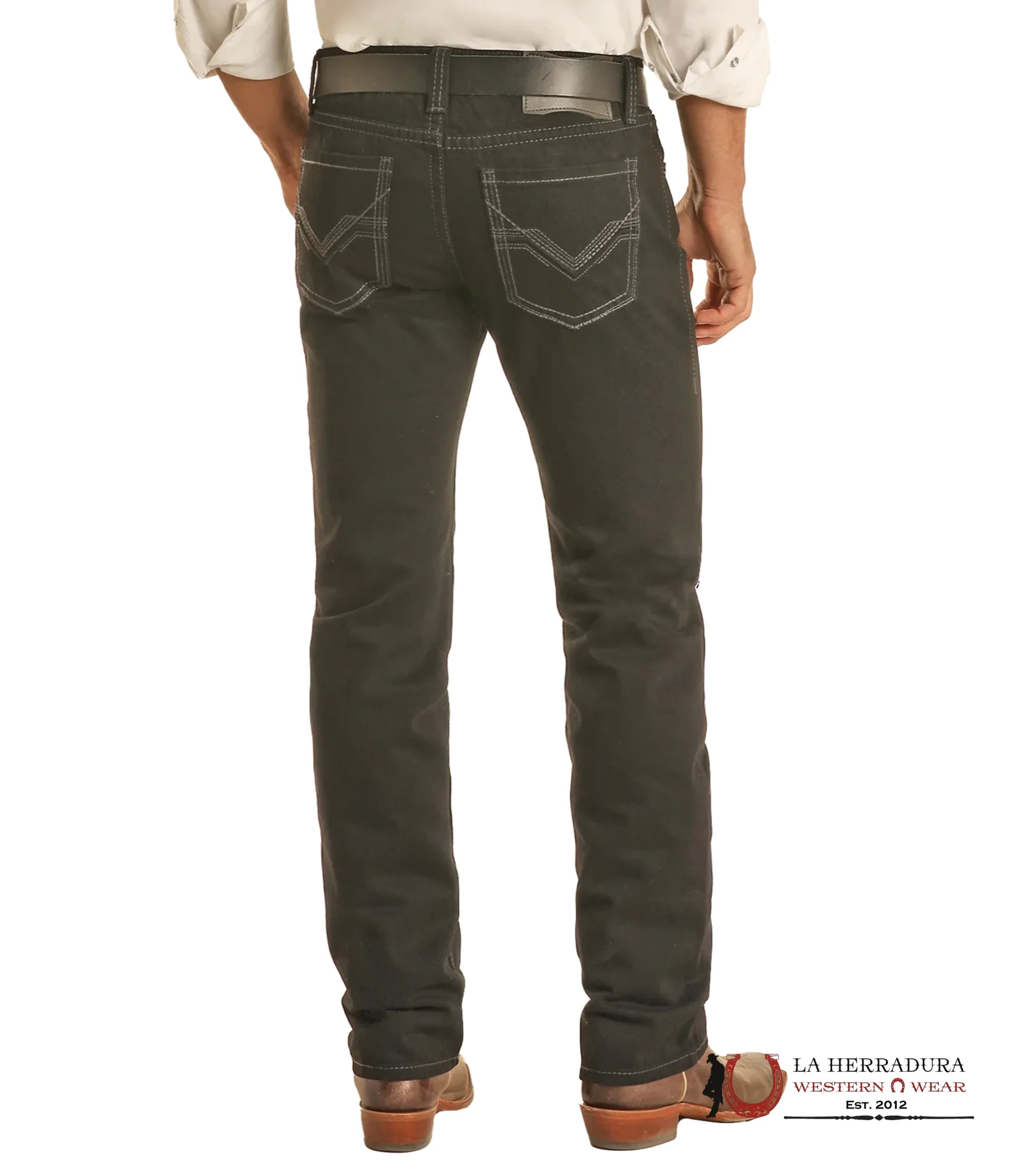 ROCK&ROLL BLACK REVOLVER SLIM STRAIGHT JEANS ROPA HOMBRES