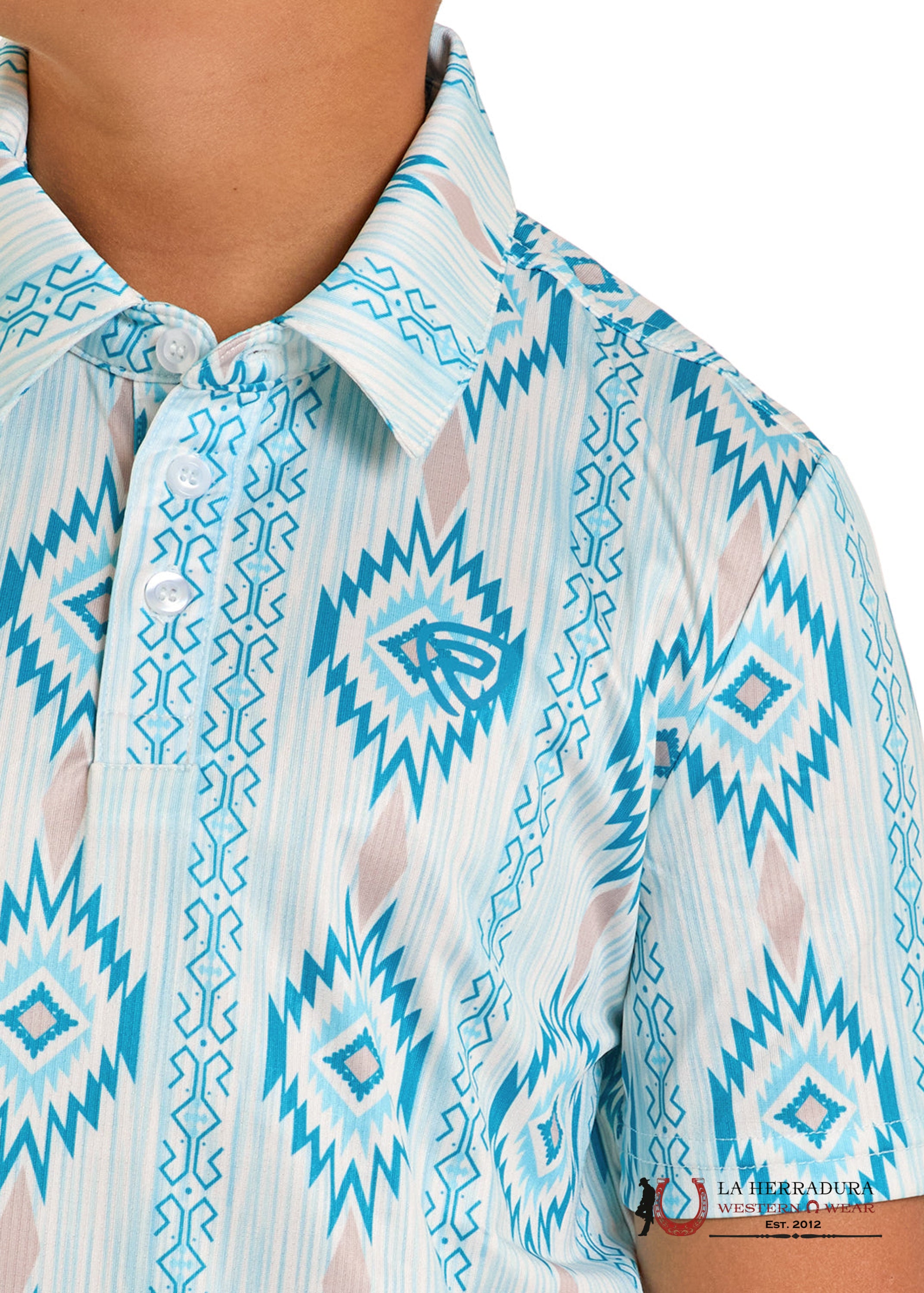 Rock&Roll Boys Caribbean Aztec Print Short Sleeve Shirt - 6622 NIÑOS