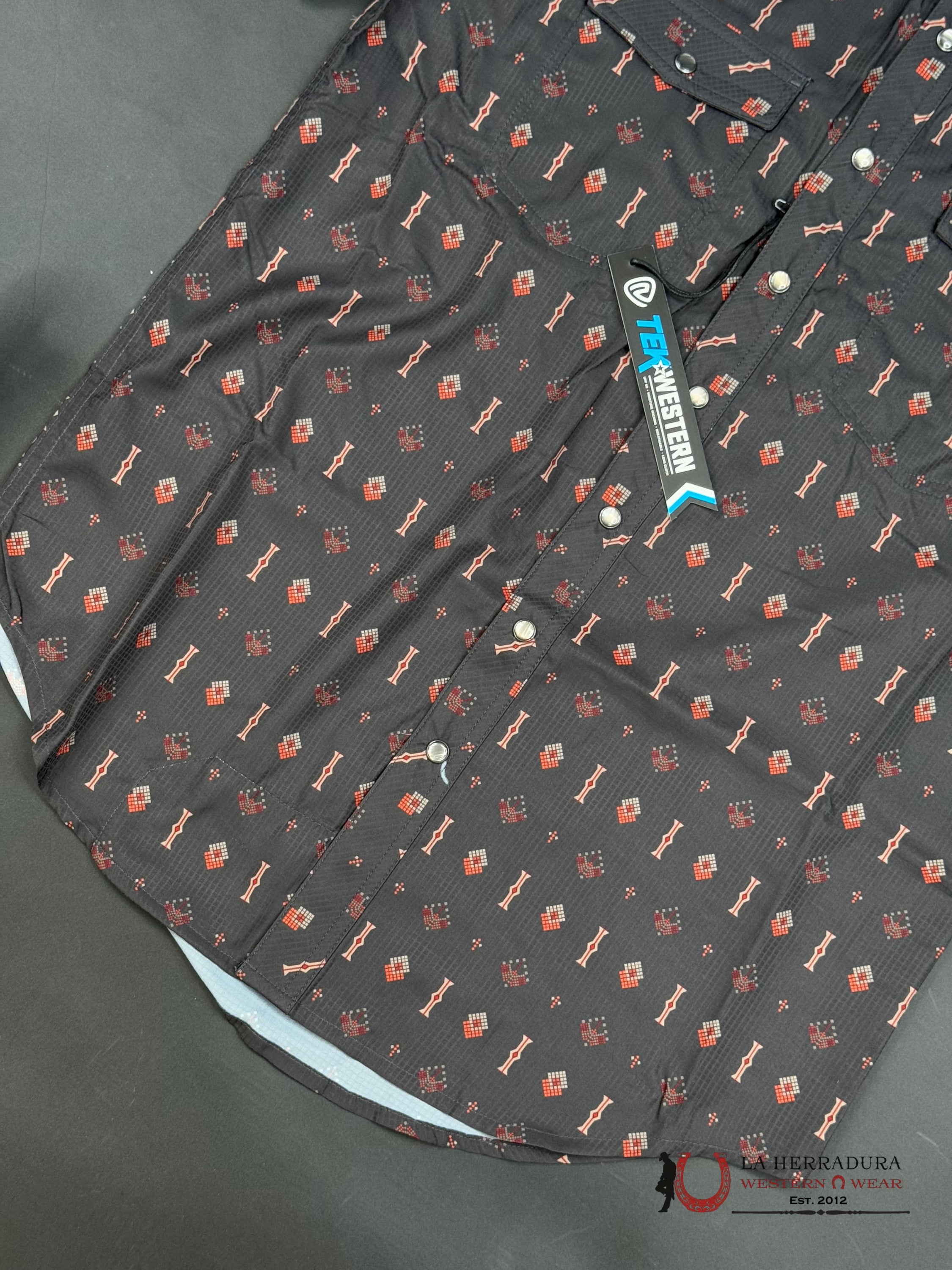 Rock&Roll Charcoal Geo Printed Ropa Hombres