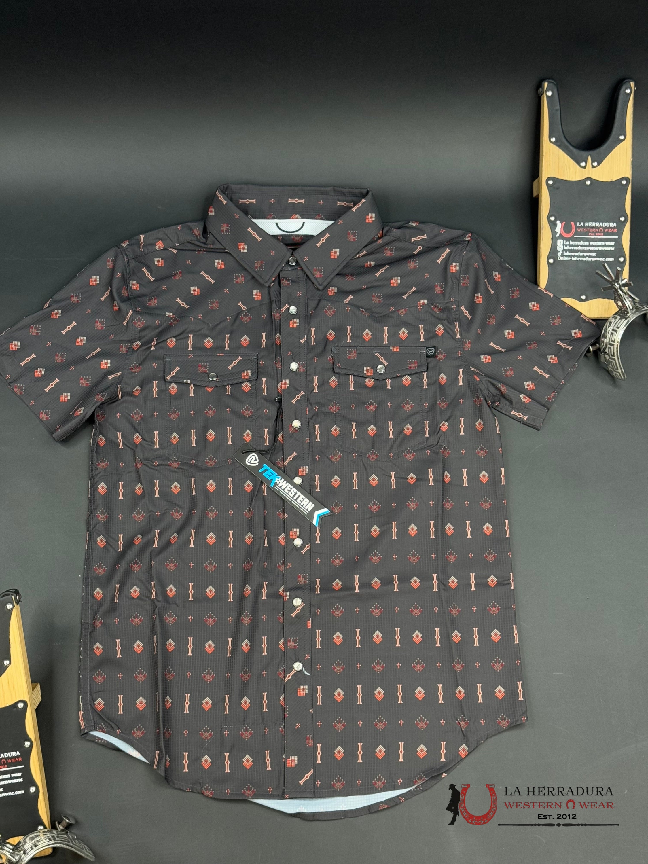 Rock&Roll Charcoal Geo Printed Ropa Hombres