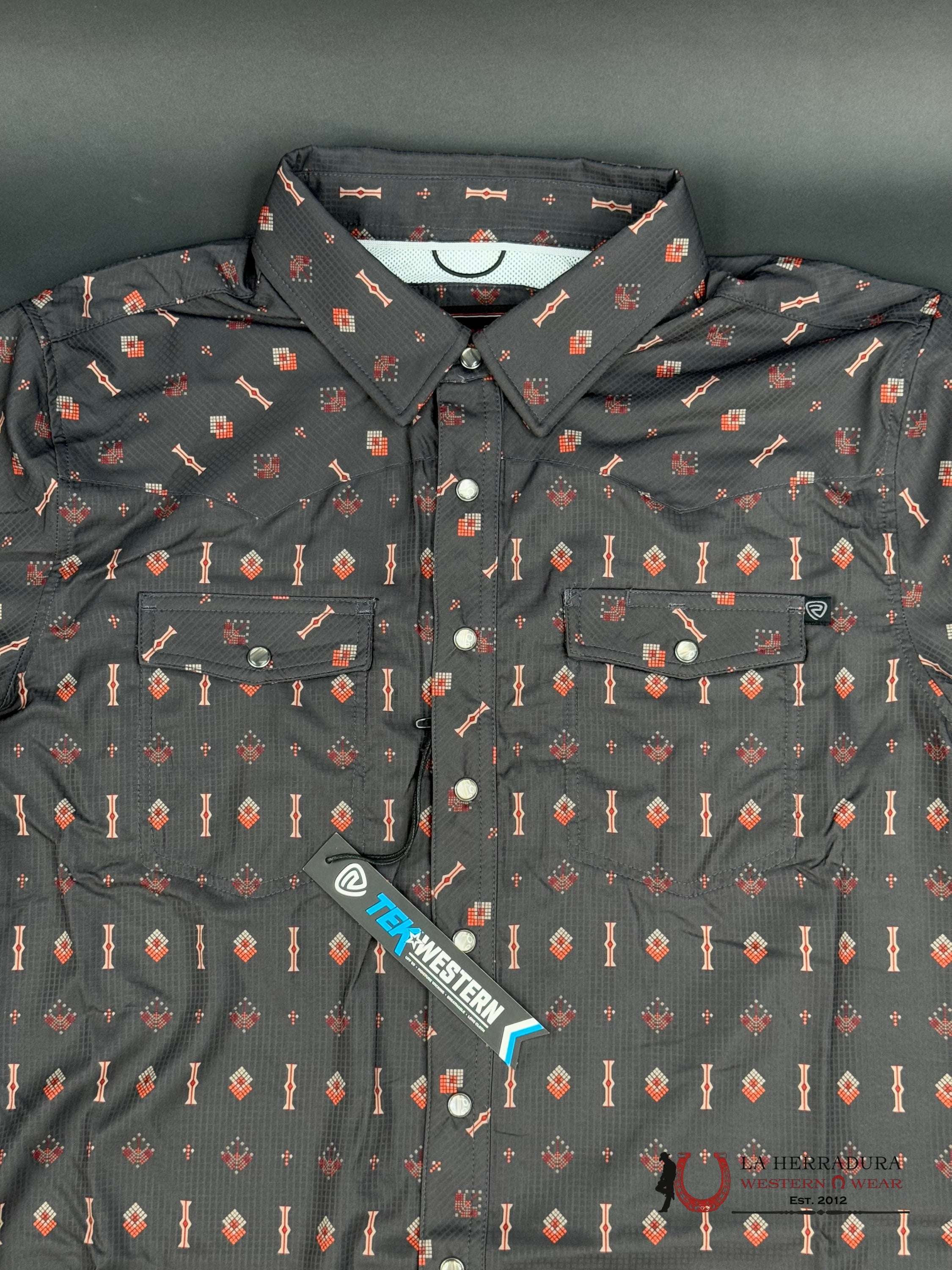Rock&Roll Charcoal Geo Printed Ropa Hombres