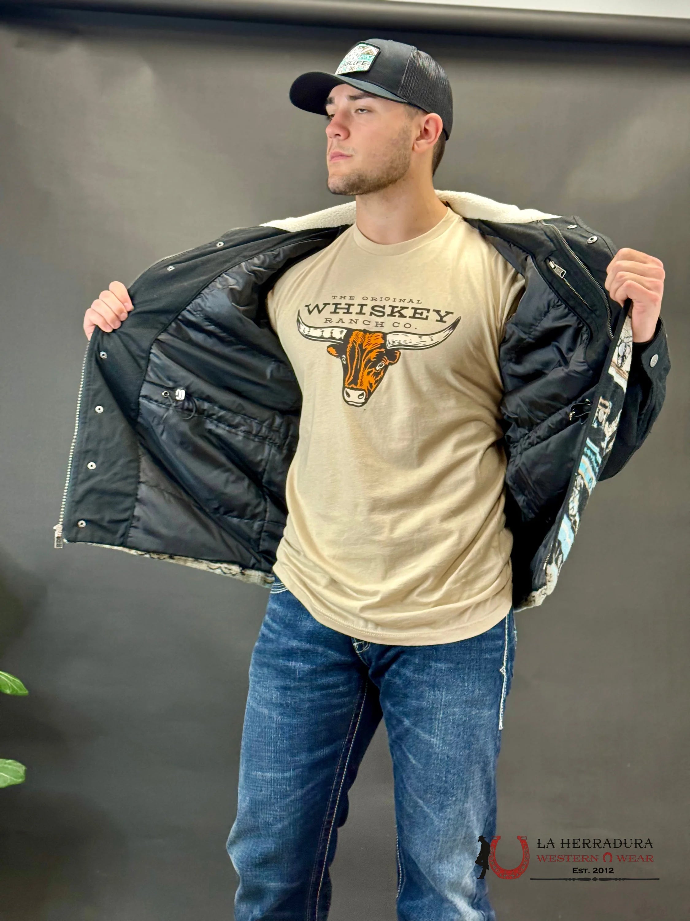 Rock & Roll Charcoalt Coat Black Ropa Hombres