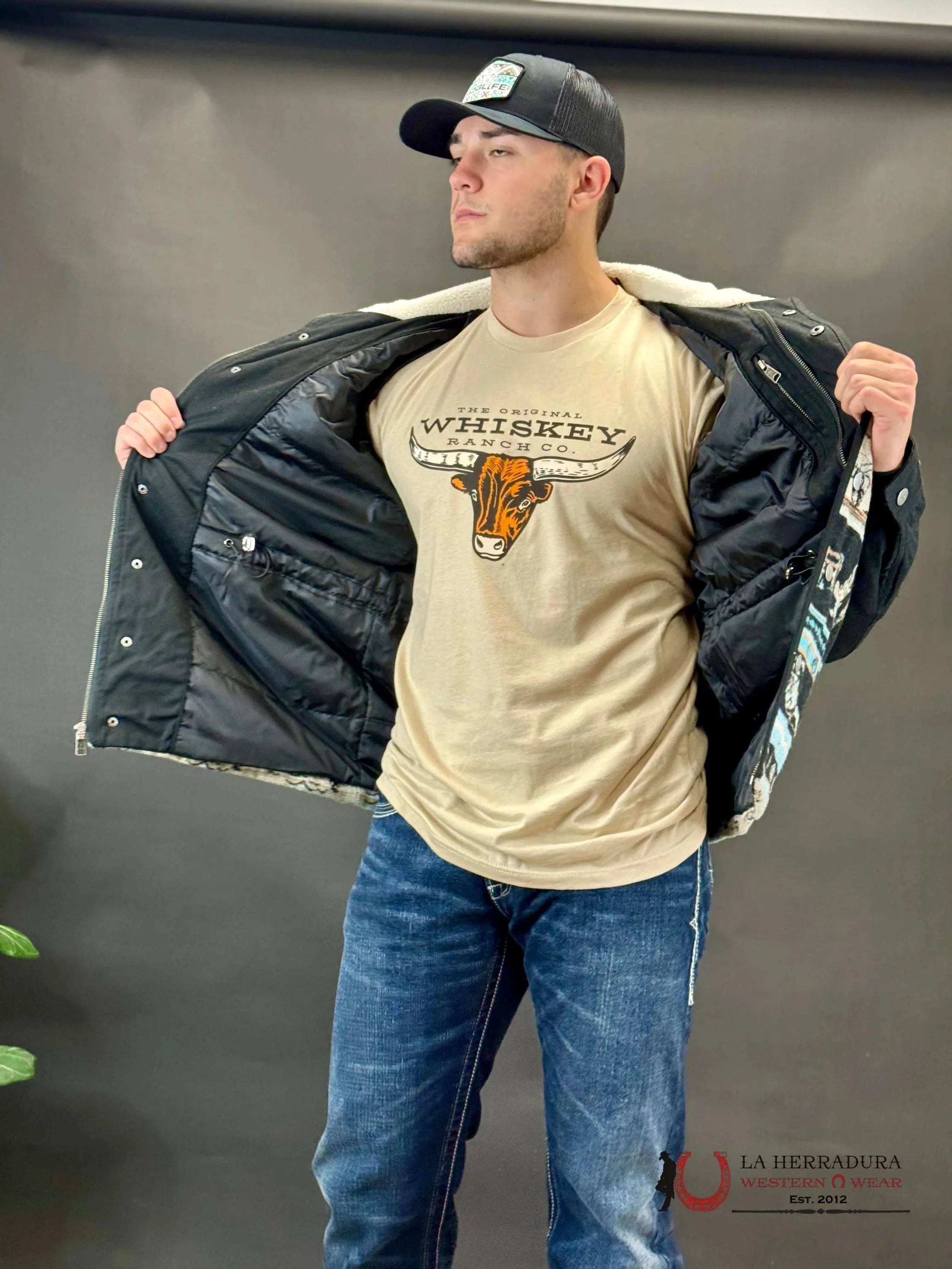 Rock & Roll Charcoalt Coat Black Ropa Hombres