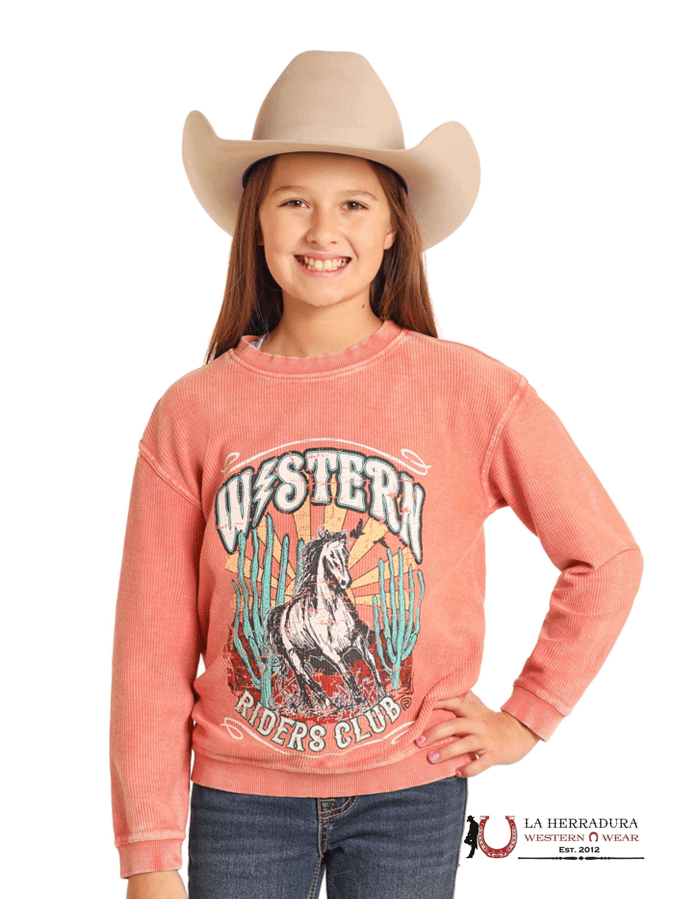 Rock&Roll Coral Graphic Pullover Niñas