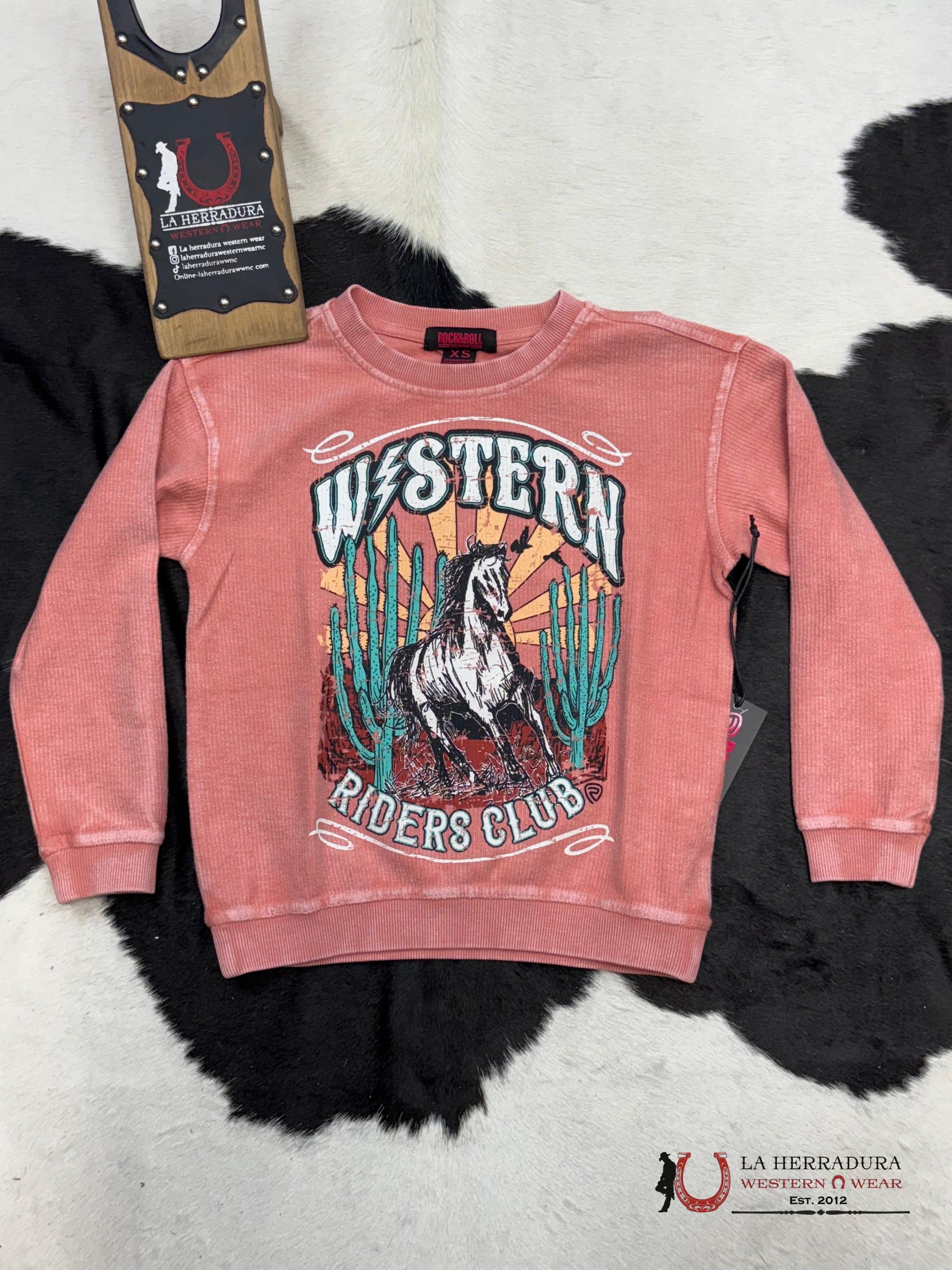 Rock&Roll Coral Graphic Pullover Niñas