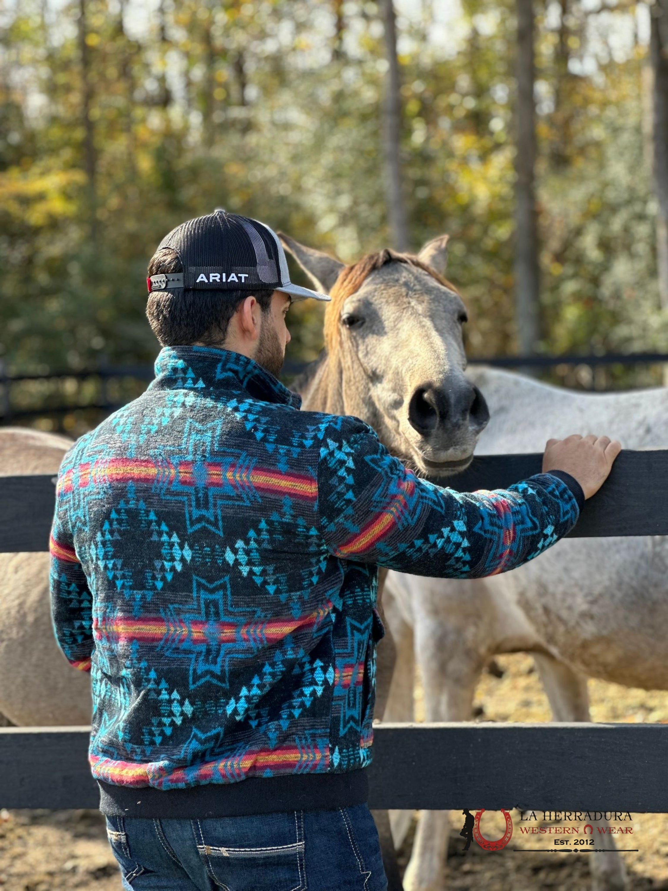 Rock & Roll Cotton Aztec Bomber Coat Ropa Hombres
