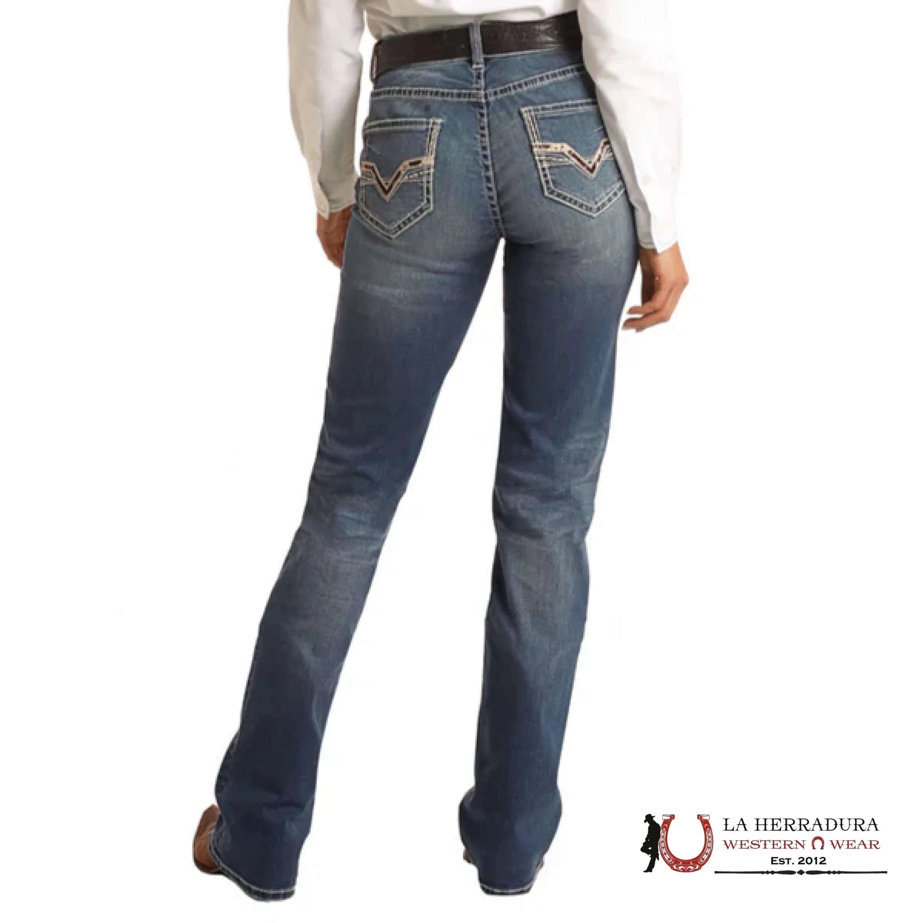ROCK&ROLL COWHIDE APPLIQUÉ RIDING - RRWD4RRZT3 ROCK&ROLL JEANS WOMEN