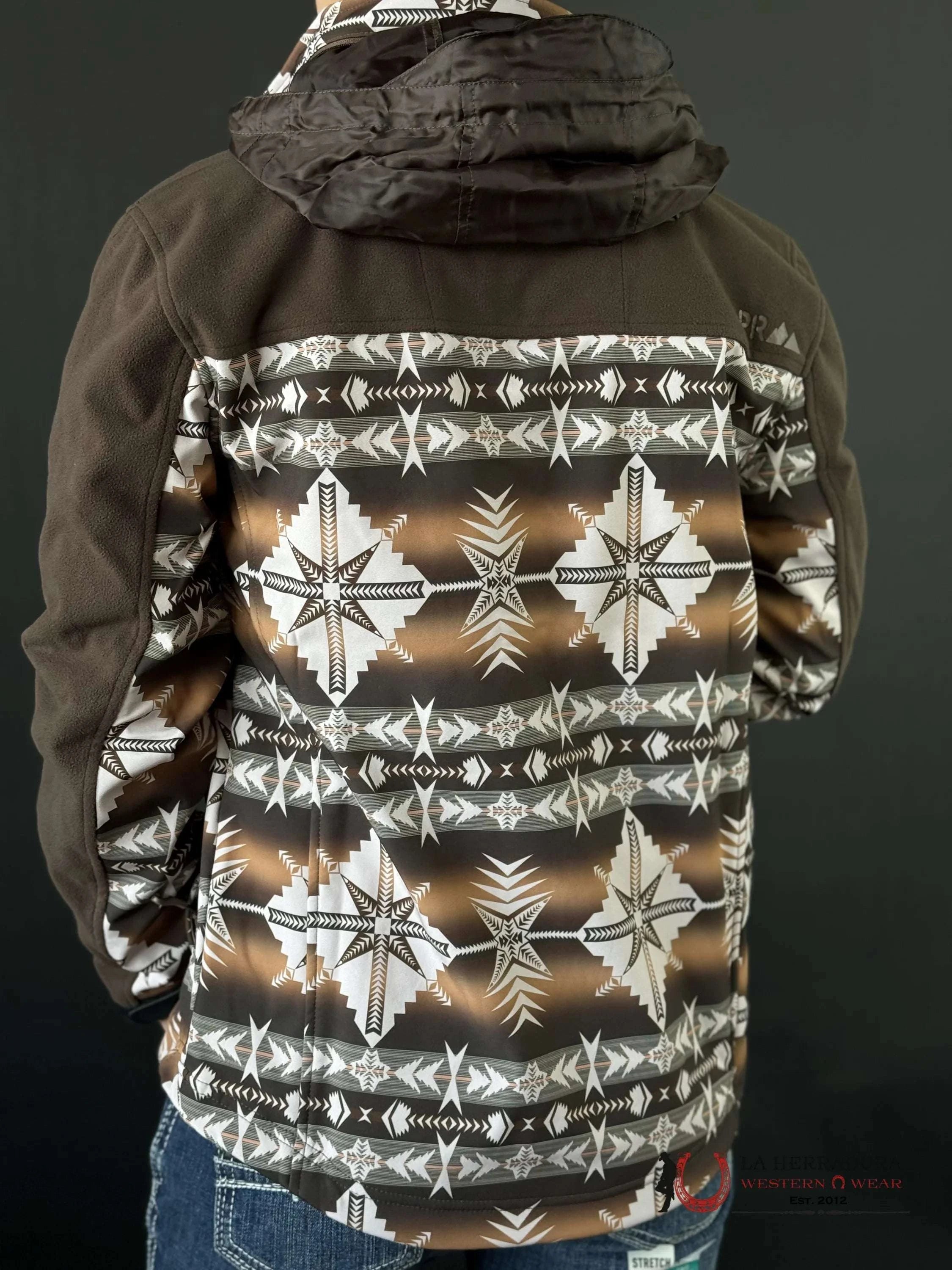Rock & Roll Dark Brown Printed Aztec Softshell Jacket Ropa Hombres